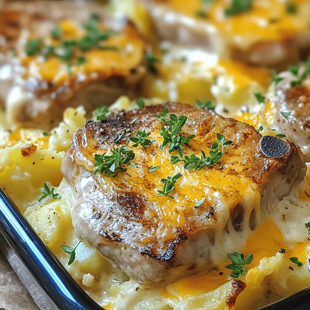 - 4 boneless pork chops - 2 tablespoons olive oil - Salt and pepper, to taste - 1 teaspoon garlic powder - 1 teaspoon onion powder