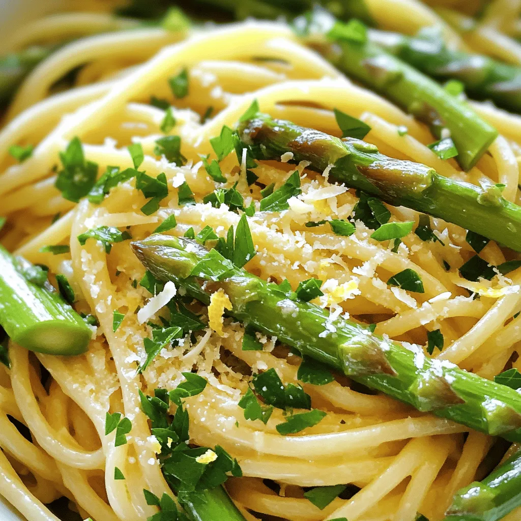 To make Lemon Parmesan Asparagus Pasta, you will need: