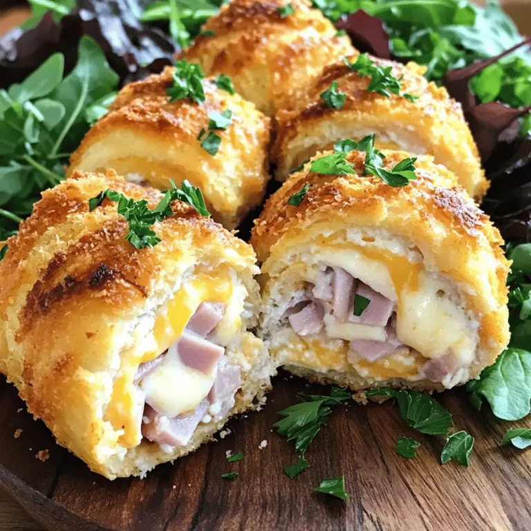 For this dish, you need: - 2 large chicken breasts - 4 slices of ham (black forest or prosciutto works best) - 4 slices of Swiss cheese - 1 cup all-purpose flour - 2 eggs, beaten - 1 cup breadcrumbs (panko gives extra crunch) - 1 teaspoon garlic powder - 1 teaspoon paprika - 1 teaspoon dried thyme - Salt and pepper to taste - 1/4 cup cream cheese, softened - 1 tablespoon Dijon mustard - 2 tablespoons fresh parsley, chopped (for garnish) - Cooking oil for frying