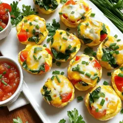 - 4 large eggs - 1/4 cup milk - 1/2 cup bell peppers (red, green, or yellow), finely chopped - 1/4 cup spinach, chopped - 1/4 cup cherry tomatoes, halved - 1/4 cup onion, finely chopped - 1/2 cup shredded cheese (cheddar or mozzarella) - Salt and pepper to taste - 1 teaspoon olive oil (for greasing) - Fresh herbs (like chives or parsley) for garnish