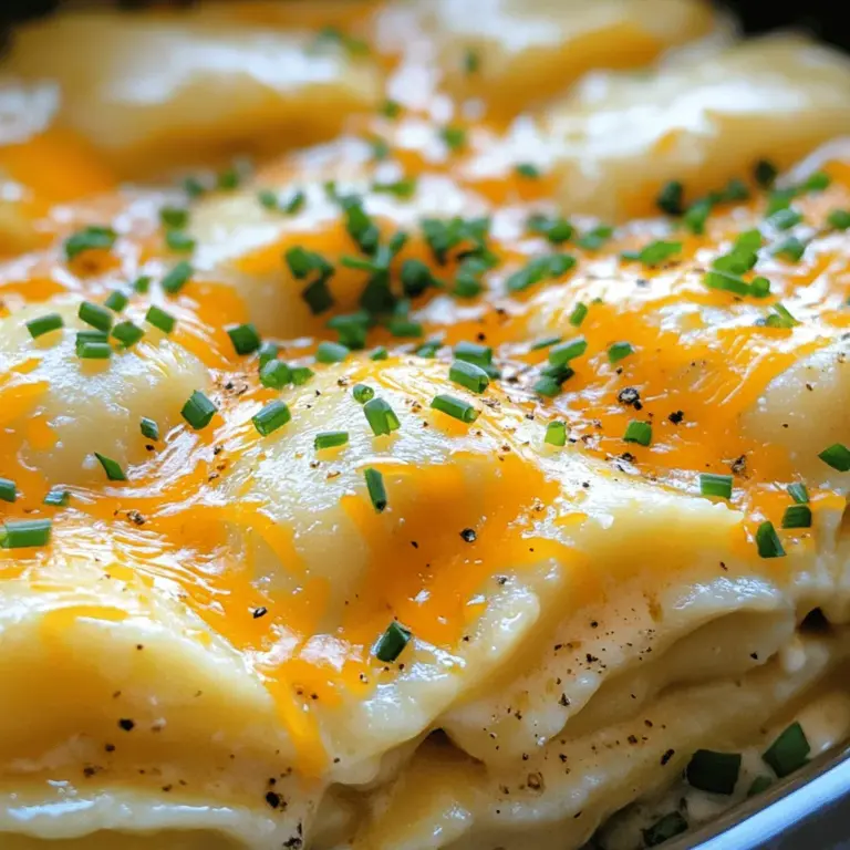 When making Crockpot Pierogi Casserole, the right ingredients make all the difference. Here's what you need: - 1 package (16 oz) frozen cheese and potato pierogies - 1 medium onion, diced - 2 cloves garlic, minced These main components set a solid base for your dish. The frozen pierogies give you a quick start. The onion and garlic add great flavor. - 1 cup sour cream - 1 cup chicken or vegetable broth The cream and broth bring richness to the casserole. Sour cream adds a tangy touch, while the broth keeps things moist. - 1 teaspoon dried dill - 1 teaspoon paprika - Salt and pepper to taste - Chopped fresh chives for garnish (optional) Seasonings elevate the dish's taste. Dill and paprika give it warmth and depth. Chives add a fresh pop, making every bite special. For the full recipe, check out the complete list of steps. This dish combines comfort and flavor, making it a favorite in any home. First, we need to sauté the onions and garlic. In a pan, heat two tablespoons of olive oil over medium heat. Add one diced onion and cook until it is soft and clear. This should take about five minutes. Next, stir in two minced garlic cloves. Cook for one more minute. This step adds rich flavor to our dish. Now, let’s layer the frozen pierogies. In your crockpot, spread half of the 16-ounce package of frozen cheese and potato pierogies evenly across the bottom. Then, place half of the cooked onion and garlic mix on top of the pierogies. Next, we will prepare the cream sauce. In a bowl, mix one cup of sour cream with one cup of chicken or vegetable broth. Add one teaspoon of dried dill, one teaspoon of paprika, and a pinch of salt and pepper. Stir until it is smooth. Pour half of this mixture over the layers in the crockpot. This will help keep the pierogies moist and flavorful. Now, let's repeat the layering process. Add the rest of the frozen pierogies and the remaining onion and garlic mix. After that, pour the rest of the cream mixture over everything in the crockpot. Make sure the pierogies are well covered. For the final touch, sprinkle one cup of shredded cheddar cheese evenly over the top. This will melt beautifully as it cooks. Cover the crockpot and cook on low for four to six hours. This time allows the pierogies to become tender and hot. Once it’s done, gently stir everything together before serving. You can add chopped fresh chives on top for a lovely finish. For the full recipe, check out the details above. Enjoy your hearty Crockpot Pierogi Casserole! To get the best texture, cook on low for 4 to 6 hours. This slow heat helps the pierogies soften perfectly. If you prefer a quicker meal, you can use the high setting for 2 to 3 hours. Just keep an eye on the cooking time to avoid mushiness. To boost flavor, add spices like garlic powder or onion powder. A pinch of cayenne can add warmth. You can also swap out the cheddar cheese for other types. Try using mozzarella or a sharp gouda for a twist. Each cheese will change the taste, so have fun experimenting! For a beautiful finish, sprinkle chopped chives on top before serving. They add a pop of color and a fresh taste. Serve the casserole with a side of steamed broccoli or a green salad. These sides add crunch and balance to the creamy dish. For a heartier meal, pair it with crusty bread. {{image_2}} You can make this casserole meat-free. To do this, use vegetable broth instead of chicken broth. This simple swap keeps the dish packed with flavor. Adding more veggies is also a good idea. Consider bell peppers, spinach, or mushrooms. They add color and nutrients, making the dish even better. If you need a gluten-free option, look for gluten-free pierogies. Many stores now carry these types. Check the labels to find a good brand. You may also want to adjust the seasonings. Sometimes, gluten-free products taste different. A little extra salt or herbs can help enhance the flavors. Cheese lovers will enjoy these ideas. You can use different types of cheese in your casserole. Try mozzarella for a gooey texture or feta for a tangy taste. Mixing cheeses can also create new flavors. Layering cheese between the pierogies adds a fun twist. This makes each bite delicious and creamy. To keep your Crockpot Pierogi Casserole fresh, store leftovers in the fridge. Place the casserole in a tight container. Glass or plastic containers with lids work best. Make sure it cools down first. This helps prevent moisture buildup. Leftovers will stay good for up to three days. If you want to save some for later, freezing is a great option. First, let the casserole cool completely. Then, transfer it to a freezer-safe container. Wrap it tightly with plastic wrap and foil. This keeps it fresh for about two to three months. To enjoy it later, thaw it in the fridge overnight. Reheat it in the oven or microwave. Just make sure it heats all the way through. In the fridge, expect your casserole to last about three days. After this, it may not taste as good. Signs of spoilage include an off smell or mold. If you see either, it’s best to throw it away. Always trust your senses to keep your meals safe! Cooking Crockpot Pierogi Casserole takes about 4 to 6 hours on low heat. This time allows the flavors to blend and the pierogies to become tender. You can check them after 4 hours. If they are not soft yet, let them cook longer. Timing may vary based on your slow cooker model. Yes, you can use fresh pierogies. They will cook faster, so adjust your time. If you use fresh pierogies, check them after 3 hours. They should be hot and soft. Fresh pierogies add a nice touch, but frozen ones work great too. Pierogi casserole pairs well with many sides. Here are some ideas: - A crisp green salad - Roasted vegetables - Steamed broccoli - Applesauce for a sweet balance - Sour cream on the side for extra flavor You can mix and match these sides to fit your meal. Enjoy! This blog post covered making a tasty pierogi casserole from frozen ingredients. You learned about key items like cheese, broth, and how to blend flavors. I shared tips for texture and fun variations like vegetarian options. Proper storage was also highlighted, ensuring your leftovers last longer. In conclusion, with a few easy steps, you can create a dish that warms hearts and tummies. Enjoy making this meal for yourself or loved ones. Cooking brings joy and comfort, and this casserole is a fine choice.