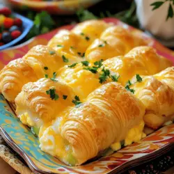 - 6 large buttery croissants - 6 large eggs - 2 cups whole milk The main ingredients create a soft and rich base for the casserole. The croissants bring a flaky texture and buttery flavor. Eggs and milk form a creamy custard that binds everything together. - 1 cup shredded sharp cheddar cheese - 1 cup cooked and crumbled sausage (optional) - 1 bell pepper, diced These extra ingredients add depth to the dish. The cheese melts beautifully on top, giving a savory bite. If you like meat, sausage adds a hearty touch. The bell pepper adds a nice crunch and a pop of color. - 1/2 cup onion, diced - 1 teaspoon Dijon mustard - 1 teaspoon garlic powder - 1/2 teaspoon salt - 1/4 teaspoon black pepper - Fresh parsley for garnish Seasoning is key to great flavor. Onion adds sweetness, while mustard gives a tangy lift. Garlic powder enhances the overall taste, and salt and pepper bring balance. Fresh parsley on top makes your casserole look and taste fresh. For the full recipe, check out the Overnight Croissant Breakfast Casserole section. Start by cutting six large buttery croissants into bite-sized pieces. Place these pieces in a large mixing bowl. If you want meat, add one cup of cooked and crumbled sausage. Next, dice one bell pepper and half a cup of onion. Toss these in with the croissants and sausage. Mix everything well so each bite has flavor. In a separate bowl, crack six large eggs. Add two cups of whole milk, one teaspoon of Dijon mustard, one teaspoon of garlic powder, half a teaspoon of salt, and a quarter teaspoon of black pepper. Whisk these together until the mixture is frothy and smooth. This custard will add richness to your casserole. Pour the egg mixture over the croissant mixture. Stir gently to ensure all the croissant pieces soak up the custard. Next, sprinkle one cup of shredded sharp cheddar cheese on top. Fold it in gently but leave some cheese on top for a melty finish. Cover the casserole with plastic wrap. Place it in the refrigerator overnight. This step is key. It allows the croissants to absorb all the flavors and become soft. In the morning, preheat your oven to 350°F (175°C). Take the casserole out of the fridge. Let it sit at room temperature for about 15 minutes. Remove the plastic wrap and bake the casserole uncovered for 45 to 50 minutes. It’s ready when the center is set and the top is golden brown. After baking, let the casserole cool for a few minutes. Cut it into squares. Garnish with chopped fresh parsley for a pop of color. Serve warm, and enjoy your delicious Overnight Croissant Breakfast Casserole! For the full details, check the Full Recipe. To make this casserole great, you can swap croissants for other bread. You can use brioche or challah for a sweeter taste. These breads soak up the egg mixture well. Aim for a soaking time of at least eight hours. This lets the bread absorb all the flavors. A longer soak will give a creamier texture. Add fresh herbs like thyme or basil to boost the taste. You could also sprinkle in some paprika for a little kick. Need more crunch? Toss in seasonal veggies like spinach or zucchini. These additions not only taste good but also make the dish colorful. For a special brunch, serve this casserole in a cast-iron skillet. It looks rustic and inviting. Cut squares and place them on vibrant plates. A sprinkle of fresh parsley on top adds a nice touch. Pair it with a side of mixed berries for color and freshness. This will impress your guests and make the meal feel festive. For the full recipe, check out the Overnight Croissant Breakfast Casserole! {{image_2}} For a tasty vegetarian twist, leave out the sausage. You can add more veggies instead. Try using spinach, mushrooms, or zucchini. These add color and flavor. Mix them in with the croissants. This will ensure every bite is packed with goodness. Plus, it's a great way to sneak in extra nutrients. If you crave something sweet, turn this dish into a dessert. You can add fruits like berries or bananas. Use a custard mix made with eggs and milk. Pour this over the croissants instead of the savory mixture. You will create a delightful breakfast treat. Serve it with maple syrup or whipped cream for added sweetness. For a gluten-free option, swap out croissants for gluten-free bread. Look for soft, fluffy types to keep the texture right. Some brands offer great choices that hold up well. This way, everyone can enjoy the casserole without worry. Just follow the same steps in the Full Recipe to make your gluten-free version! Store any leftover casserole in an airtight container. This keeps it fresh and safe. You can refrigerate it for up to 3 days. Make sure it cools to room temperature before sealing. This helps prevent excess moisture. To freeze the casserole, first, let it cool completely. Cut it into squares for easy portions. Wrap each piece tightly in plastic wrap. Then, place them in a freezer bag. Try to remove as much air as possible. You can freeze it for up to 2 months. When you're ready to eat, thaw it in the fridge overnight. To reheat, you can use an oven or microwave. For the oven, preheat to 350°F (175°C). Place the casserole in a baking dish, cover with foil, and heat for about 20 minutes. This helps keep the top from burning. If you use a microwave, heat on high for about 1-2 minutes. Check to see if it’s warm throughout. Enjoy your meal without losing any flavor or texture! Yes, you can easily make this casserole without sausage. To do this, simply skip the sausage. Add more veggies instead. You can use spinach, mushrooms, or zucchini for added flavor. This makes it vegetarian-friendly and just as tasty. If you use a convection oven, reduce the cooking time. Convection ovens cook food faster. Start checking for doneness at 35 minutes. For a conventional oven, stick to the 45-50 minutes. Always check that the center is set and the top is golden. To reheat leftovers, the oven works best. Preheat it to 350°F (175°C). Place slices on a baking sheet and cover with foil. Heat for about 15-20 minutes, until warm. You can also use a microwave, but the oven keeps the texture better. Yes, you can scale the recipe up or down. For a larger crowd, double the ingredients. Use a bigger baking dish to fit all the mixture. You can also prepare it the night before. Just add extra baking time in the morning. Check for doneness as you bake. For the full recipe, use the ingredients and steps listed above. Enjoy your cooking! This blog post detailed how to make a delicious Overnight Croissant Breakfast Casserole. We covered the main ingredients, step-by-step instructions, tips, variations, and storage info. Each part helps you create a great dish full of rich flavor. This casserole is not just easy to make; it can be customized to fit your tastes. Whether preparing for a crowd or a cozy breakfast, this recipe shines. Enjoy making it and sharing joy around your table!