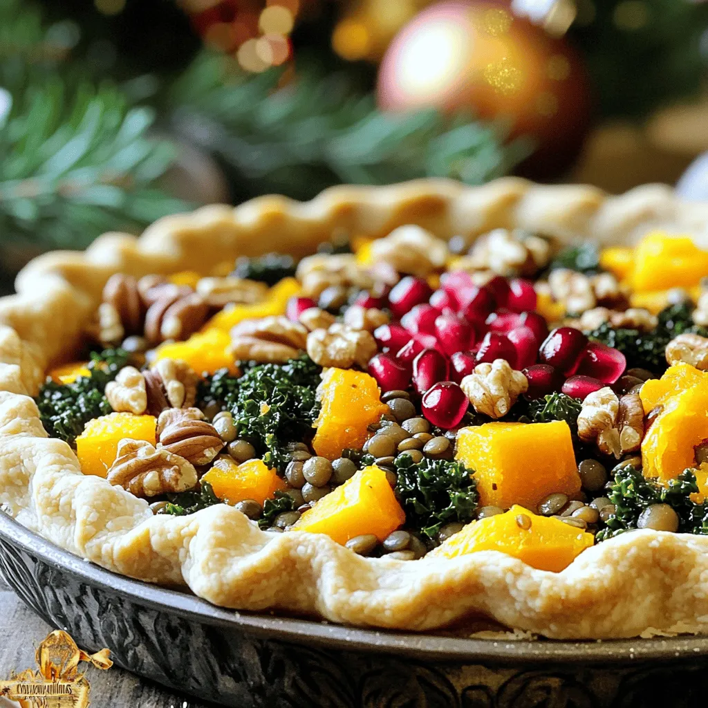 For a delightful Vegan Christmas Pie, gather these simple yet flavorful ingredients: - 1 pre-made vegan pie crust - 2 cups butternut squash, cubed - 1 cup kale, chopped - 1 cup cooked lentils (green or brown) - 1 small onion, finely chopped - 3 cloves garlic, minced - 1 teaspoon dried thyme - 1 teaspoon dried sage - 1/2 teaspoon nutmeg - 1/2 cup coconut milk - 2 tablespoons olive oil - Salt and pepper to taste - 1/4 cup walnuts, chopped (optional) - Pomegranate seeds for garnish (optional) Each ingredient plays a key role. The butternut squash adds sweetness and creaminess. Kale brings color and nutrients. Lentils add protein and heartiness. The herbs and spices bring warmth and earthiness to the pie. Coconut milk gives it a rich texture, while the olive oil enhances flavor. If you want a bit of crunch, add walnuts. Pomegranate seeds give a festive touch and a burst of flavor. You can find the full recipe [here](#). - Preheat your oven to 375°F (190°C). - In a large pot, boil water. Add 2 cups of cubed butternut squash and cook for about 10 minutes. The squash should be tender. Drain it and set aside. - In the same pot, heat 2 tablespoons of olive oil over medium heat. Add 1 finely chopped onion and sauté it until it turns translucent, about 5 minutes. Now, add 3 minced garlic cloves and sauté for one more minute. - Toss in 1 cup of chopped kale and cook until it wilts, taking about 3 minutes. - Next, stir in 1 cup of cooked lentils, the boiled butternut squash, 1 teaspoon of dried thyme, 1 teaspoon of dried sage, 1/2 teaspoon of nutmeg, salt, and pepper to taste. Mix everything well and cook for another 2-3 minutes. - Remove the pot from heat. Stir in 1/2 cup of coconut milk for extra creaminess. If you like, fold in 1/4 cup of chopped walnuts. - Pour the filling into the pre-made vegan pie crust. Spread it evenly. - Bake the pie in the preheated oven for 30-35 minutes. You want the crust to turn golden brown. - After baking, let the pie cool for about 10 minutes before slicing. This step-by-step guide ensures that your Vegan Christmas Pie turns out delicious and festive. For the full recipe, check the details above. To make a great Vegan Christmas Pie, focus on texture and flavor. Lentils are key here. They add protein and a nice bite. Use cooked green or brown lentils. They should be firm, not mushy, for the best results. Balancing flavors is vital. Dried herbs like thyme and sage give depth. Nutmeg adds warmth and a hint of sweetness. Don't skip the salt and pepper. They enhance all the flavors. The crust should be golden and flaky. Use a pre-made vegan pie crust for ease. Brush it lightly with olive oil before baking. This helps it stay crisp. Pre-baking the crust is a simple step that helps. It makes the crust firm and prevents sogginess. Bake it for about 10 minutes at 375°F (190°C) before adding your filling. Using a thermometer is a smart choice. Check for doneness at 30 minutes. The pie should reach 165°F (74°C) to ensure safety and flavor. Let the pie rest for about 10 minutes before slicing. This helps the filling set up. Plus, it makes serving much easier. Enjoy this delightful Vegan Christmas Pie with your loved ones! For the full recipe, visit the main article. {{image_2}} Want to make your Vegan Christmas Pie stand out? You can add different vegetables or legumes to mix things up. Try using sweet potatoes or carrots for a hint of sweetness. You could also add chickpeas or black beans for extra protein and texture. Experimenting with spices can also enhance the flavor. Cumin adds warmth, while paprika gives a nice smoky touch. You can even play with herbs like rosemary or basil. Consider sweet versus savory options for your pie. For a sweet twist, you might try adding apples and cinnamon. This change gives a festive vibe and pairs well with coconut milk. If you need a gluten-free crust, you can use almond flour or gluten-free flour blends. These options work well and create a nice texture. Just make sure to check that your pie crust is labeled gluten-free. For those with nut allergies, you can skip the walnuts. Instead, try sunflower seeds or pumpkin seeds for a crunchy topping without the nuts. This way, everyone can enjoy this delicious dish safely! To keep your Vegan Christmas Pie fresh, refrigerate it within two hours of serving. Place slices in an airtight container. This keeps the pie moist and tasty for up to four days. If you want to save it longer, freezing is a great option. Wrap the pie tightly in plastic wrap and then in aluminum foil. This helps avoid freezer burn. You can freeze it for up to three months. When you’re ready to enjoy it again, just take it out and let it thaw in the fridge overnight. To reheat your pie, use the oven for best results. Preheat your oven to 350°F (175°C). Place the pie on a baking sheet and cover it lightly with foil. Heat it for about 20 minutes or until warm. This method helps keep the flavor intact. If you want to keep the crust crispy, avoid the microwave. Microwaving can make the crust soggy. If you must use the microwave, heat it in short bursts on a low setting, checking often. This way, you keep the pie tasty and the crust nice. Can I make Vegan Christmas Pie ahead of time? Yes, you can prepare this pie in advance. You can make the filling and freeze it. Store it in an airtight container. You can also bake it a day ahead and refrigerate. Just let it cool completely before storing. When ready to serve, reheat it in the oven. What’s the best way to serve this pie? Serve the pie warm for the best taste. Garnish with pomegranate seeds for a festive look. Pair it with a light salad or some roasted veggies. It makes a great centerpiece for your holiday meal. How do I know when the pie is done baking? Check the crust for a golden brown color. You can insert a toothpick into the filling. If it comes out clean, the pie is done. Baking usually takes about 30 to 35 minutes. Keep an eye on it during the last few minutes for the perfect finish. For the full recipe, check above for all the details. Enjoy! In this guide, we explored making a vegan Christmas pie. We covered essential ingredients like butternut squash, lentils, and herbs. I shared step-by-step instructions for preparation and baking. You learned tips for perfecting texture and flavor, along with fun variations. Lastly, we discussed storage and reheating methods. With a little effort, you can make a delicious and festive vegan pie that everyone will love. Enjoy this tasty treat at your holiday table!