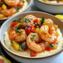 For this dish, you need some fresh and simple items. Here’s what you should gather: - 2 cups water - 1 cup stone-ground grits - 1/2 teaspoon salt - 1 tablespoon butter - 1 pound shrimp, peeled and deveined - 1 medium red bell pepper, diced - 1 medium yellow onion, diced - 2 cloves garlic, minced - 1 teaspoon smoked paprika - 1/2 teaspoon cayenne pepper (adjust for spice level) - 1 tablespoon lemon juice - 2 tablespoons fresh parsley, chopped - Salt and pepper to taste These key ingredients bring out the flavors in your dish. Stone-ground grits give a rich texture, while the shrimp adds a sweet taste. The spices and veggies create a beautiful blend. You can make this dish even better with a few extra items. Consider adding: - 1/4 cup heavy cream for creamy grits - 1 tablespoon Worcestershire sauce for depth - Fresh thyme or basil for herbs These optional ingredients can elevate your dish. Heavy cream makes the grits richer. Worcestershire sauce adds a savory kick. Fresh herbs brighten the flavors. This dish is not just tasty; it's also nutritious. Here’s a quick look at what’s inside: - Calories: About 450 per serving - Protein: Approximately 30 grams - Carbohydrates: Roughly 45 grams - Fat: About 15 grams The shrimp provides a good source of protein. The grits offer carbs for energy. Overall, this dish balances taste and nutrition. For the full recipe, check out the mentioned sections. Start by boiling 2 cups of water in a medium saucepan. Add 1/2 teaspoon of salt to the water. Gradually stir in 1 cup of stone-ground grits. This process helps avoid lumps. Reduce the heat to low and cover the pot. Cook the grits for 20 to 25 minutes, stirring occasionally. You want them creamy and smooth. Once finished, stir in 1 tablespoon of butter. Keep the grits warm while you work on the shrimp. In a large skillet, heat a tablespoon of oil over medium heat. Add 1 medium diced onion and 1 medium diced red bell pepper. Cook these veggies for about 5 minutes until they are soft. This will add a nice flavor base. Next, add 2 minced garlic cloves, 1 teaspoon of smoked paprika, and 1/2 teaspoon of cayenne pepper. Sauté everything for an extra minute until fragrant. This step brings out the spices' aroma, making your dish more inviting. Add 1 pound of peeled and deveined shrimp to the skillet. Cook them for about 3 to 4 minutes. The shrimp should turn pink and opaque when done. At this point, drizzle in 1 tablespoon of lemon juice. Season with salt and pepper to taste. This adds brightness to your dish. Now, you are ready to serve! Spoon the shrimp and vegetable mixture over the warm grits. Finish with fresh parsley for a pop of color. For the full recipe, refer to the previous section. To make smooth and creamy grits, always use stone-ground grits. They have a great texture and taste. Start by boiling water and add salt to it. Slowly stir in the grits. This helps avoid lumps. Cook on low heat for 20-25 minutes. Stir often for the best results. When the grits are creamy, mix in butter. This adds richness and flavor. For tasty shrimp, fresh is best. Peel and devein your shrimp just before cooking. This keeps them tender and juicy. In your skillet, use oil at medium heat. Add diced onion and red bell pepper first. Cook until soft, then add garlic. The garlic gives a lovely aroma. Don’t forget the spices! Smoked paprika adds depth and cayenne gives heat. Cook shrimp until they turn pink, about 3-4 minutes. Finish with lemon juice for brightness. Garnishing adds a nice touch to your dish. Fresh parsley gives color and freshness. Sprinkle it on top just before serving. You can also add lemon wedges on the side. This enhances the dish with a tangy flavor. Serve in shallow bowls for a beautiful presentation. With these tips, your Red Snapper Shrimp Grits will shine. Check the Full Recipe for more details! {{image_2}} If you want to switch things up, feel free to try other proteins. You can use fish like tilapia or cod. Chicken also works well if you want something different. Tofu is a great option for a plant-based twist. Each protein adds its own flavor to the dish. You can play with the spices to change the taste. Try adding Old Bay seasoning for a seafood twist. Cajun seasoning can give it a kick. If you like it mild, just use salt and pepper. Fresh herbs like thyme or dill also work nicely. Mix and match to find your favorite! For a vegan version, you can skip the shrimp and fish. Use sautéed mushrooms or chickpeas instead. They add texture and flavor. Instead of butter, use olive oil or vegan butter. You can also replace the grits with quinoa or polenta for a new take. This way, everyone can enjoy a delicious meal! For the complete recipe, check out the [Full Recipe]. After enjoying your Red Snapper Shrimp Grits, let the dish cool. Place leftovers in an airtight container. Store them in the fridge for up to three days. Make sure to separate the grits from the shrimp if possible. This keeps each part fresh longer. To reheat, add a splash of water or broth to the grits. Heat them gently on the stove over low heat. Stir often to prevent sticking. For the shrimp, warm them in a skillet over medium heat. Cook until they are heated through, about five minutes. Avoid overheating to keep the shrimp tender. You can freeze the grits and shrimp for later use. Let both cool completely before freezing. Place the grits in a freezer-safe bag. Store the shrimp in a separate bag. They can last for up to three months in the freezer. To cook, thaw them overnight in the fridge. Reheat as described above for a quick meal. Follow the [Full Recipe] to make this delightful dish. Yes, you can use frozen shrimp. Just thaw them first. Run them under cold water for a few minutes. This helps them cook evenly. Frozen shrimp are often just as tasty as fresh. Keep an eye on cooking time, as they may need a minute more. You can serve this dish with a fresh salad. A simple green salad pairs well. You might also add some crusty bread on the side. A light white wine can enhance the meal too. Feel free to enjoy some lemon wedges for added zest. To add heat, increase the cayenne pepper. You can also add a dash of hot sauce. If you like it really spicy, try adding diced jalapeños. Just be careful not to overpower the other flavors. Taste as you go so it stays balanced. Stone-ground grits work best for this dish. They have a rich, deep flavor. Instant grits are quicker but lack texture. Choose a brand that is fresh for the best results. Remember, the cooking time will vary with different types of grits. For a full recipe, check the details above. Red Snapper Shrimp Grits is a tasty dish full of flavor. I discussed key ingredients, cooking steps, and handy tips. You learned how to make perfect grits and tasty shrimp. Plus, I shared variations to suit your taste and storage info for leftovers. Enjoy cooking this meal. It’s easy to make, and you can impress your friends. Try different proteins or spices to make it your own. Happy cooking!