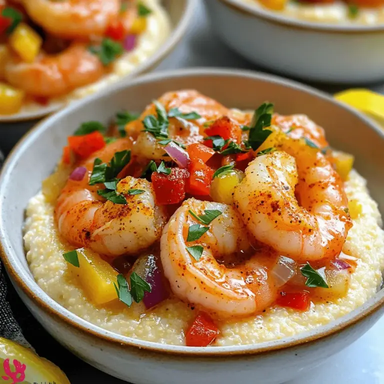 For this dish, you need some fresh and simple items. Here’s what you should gather: - 2 cups water - 1 cup stone-ground grits - 1/2 teaspoon salt - 1 tablespoon butter - 1 pound shrimp, peeled and deveined - 1 medium red bell pepper, diced - 1 medium yellow onion, diced - 2 cloves garlic, minced - 1 teaspoon smoked paprika - 1/2 teaspoon cayenne pepper (adjust for spice level) - 1 tablespoon lemon juice - 2 tablespoons fresh parsley, chopped - Salt and pepper to taste These key ingredients bring out the flavors in your dish. Stone-ground grits give a rich texture, while the shrimp adds a sweet taste. The spices and veggies create a beautiful blend. You can make this dish even better with a few extra items. Consider adding: - 1/4 cup heavy cream for creamy grits - 1 tablespoon Worcestershire sauce for depth - Fresh thyme or basil for herbs These optional ingredients can elevate your dish. Heavy cream makes the grits richer. Worcestershire sauce adds a savory kick. Fresh herbs brighten the flavors. This dish is not just tasty; it's also nutritious. Here’s a quick look at what’s inside: - Calories: About 450 per serving - Protein: Approximately 30 grams - Carbohydrates: Roughly 45 grams - Fat: About 15 grams The shrimp provides a good source of protein. The grits offer carbs for energy. Overall, this dish balances taste and nutrition. For the full recipe, check out the mentioned sections. Start by boiling 2 cups of water in a medium saucepan. Add 1/2 teaspoon of salt to the water. Gradually stir in 1 cup of stone-ground grits. This process helps avoid lumps. Reduce the heat to low and cover the pot. Cook the grits for 20 to 25 minutes, stirring occasionally. You want them creamy and smooth. Once finished, stir in 1 tablespoon of butter. Keep the grits warm while you work on the shrimp. In a large skillet, heat a tablespoon of oil over medium heat. Add 1 medium diced onion and 1 medium diced red bell pepper. Cook these veggies for about 5 minutes until they are soft. This will add a nice flavor base. Next, add 2 minced garlic cloves, 1 teaspoon of smoked paprika, and 1/2 teaspoon of cayenne pepper. Sauté everything for an extra minute until fragrant. This step brings out the spices' aroma, making your dish more inviting. Add 1 pound of peeled and deveined shrimp to the skillet. Cook them for about 3 to 4 minutes. The shrimp should turn pink and opaque when done. At this point, drizzle in 1 tablespoon of lemon juice. Season with salt and pepper to taste. This adds brightness to your dish. Now, you are ready to serve! Spoon the shrimp and vegetable mixture over the warm grits. Finish with fresh parsley for a pop of color. For the full recipe, refer to the previous section. To make smooth and creamy grits, always use stone-ground grits. They have a great texture and taste. Start by boiling water and add salt to it. Slowly stir in the grits. This helps avoid lumps. Cook on low heat for 20-25 minutes. Stir often for the best results. When the grits are creamy, mix in butter. This adds richness and flavor. For tasty shrimp, fresh is best. Peel and devein your shrimp just before cooking. This keeps them tender and juicy. In your skillet, use oil at medium heat. Add diced onion and red bell pepper first. Cook until soft, then add garlic. The garlic gives a lovely aroma. Don’t forget the spices! Smoked paprika adds depth and cayenne gives heat. Cook shrimp until they turn pink, about 3-4 minutes. Finish with lemon juice for brightness. Garnishing adds a nice touch to your dish. Fresh parsley gives color and freshness. Sprinkle it on top just before serving. You can also add lemon wedges on the side. This enhances the dish with a tangy flavor. Serve in shallow bowls for a beautiful presentation. With these tips, your Red Snapper Shrimp Grits will shine. Check the Full Recipe for more details! {{image_2}} If you want to switch things up, feel free to try other proteins. You can use fish like tilapia or cod. Chicken also works well if you want something different. Tofu is a great option for a plant-based twist. Each protein adds its own flavor to the dish. You can play with the spices to change the taste. Try adding Old Bay seasoning for a seafood twist. Cajun seasoning can give it a kick. If you like it mild, just use salt and pepper. Fresh herbs like thyme or dill also work nicely. Mix and match to find your favorite! For a vegan version, you can skip the shrimp and fish. Use sautéed mushrooms or chickpeas instead. They add texture and flavor. Instead of butter, use olive oil or vegan butter. You can also replace the grits with quinoa or polenta for a new take. This way, everyone can enjoy a delicious meal! For the complete recipe, check out the [Full Recipe]. After enjoying your Red Snapper Shrimp Grits, let the dish cool. Place leftovers in an airtight container. Store them in the fridge for up to three days. Make sure to separate the grits from the shrimp if possible. This keeps each part fresh longer. To reheat, add a splash of water or broth to the grits. Heat them gently on the stove over low heat. Stir often to prevent sticking. For the shrimp, warm them in a skillet over medium heat. Cook until they are heated through, about five minutes. Avoid overheating to keep the shrimp tender. You can freeze the grits and shrimp for later use. Let both cool completely before freezing. Place the grits in a freezer-safe bag. Store the shrimp in a separate bag. They can last for up to three months in the freezer. To cook, thaw them overnight in the fridge. Reheat as described above for a quick meal. Follow the [Full Recipe] to make this delightful dish. Yes, you can use frozen shrimp. Just thaw them first. Run them under cold water for a few minutes. This helps them cook evenly. Frozen shrimp are often just as tasty as fresh. Keep an eye on cooking time, as they may need a minute more. You can serve this dish with a fresh salad. A simple green salad pairs well. You might also add some crusty bread on the side. A light white wine can enhance the meal too. Feel free to enjoy some lemon wedges for added zest. To add heat, increase the cayenne pepper. You can also add a dash of hot sauce. If you like it really spicy, try adding diced jalapeños. Just be careful not to overpower the other flavors. Taste as you go so it stays balanced. Stone-ground grits work best for this dish. They have a rich, deep flavor. Instant grits are quicker but lack texture. Choose a brand that is fresh for the best results. Remember, the cooking time will vary with different types of grits. For a full recipe, check the details above. Red Snapper Shrimp Grits is a tasty dish full of flavor. I discussed key ingredients, cooking steps, and handy tips. You learned how to make perfect grits and tasty shrimp. Plus, I shared variations to suit your taste and storage info for leftovers. Enjoy cooking this meal. It’s easy to make, and you can impress your friends. Try different proteins or spices to make it your own. Happy cooking!