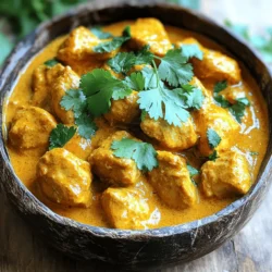- 1 pound boneless, skinless chicken thighs - 1 cup plain yogurt - Spices: garam masala, cumin, coriander, turmeric, paprika To create a great Chicken Tikka Masala, start with the right meat. I prefer boneless, skinless chicken thighs. They stay juicy and tender. You need one cup of plain yogurt for the marinade. Yogurt helps to make the chicken soft and adds great taste. Next, we need some spices. Garam masala is key for that warm flavor. Ground cumin and coriander add depth. Turmeric gives a lovely color, and paprika adds a mild heat. - Fresh produce: garlic, ginger, onion, cilantro - Canned goods: diced tomatoes, coconut milk - Other: vegetable oil, lemon juice, salt, and pepper Fresh produce is vital. Use three cloves of minced garlic and one inch of grated ginger for a bright kick. One medium onion adds sweetness to the dish. Finally, fresh cilantro makes a nice garnish. You also need canned items. A can of diced tomatoes adds richness. Coconut milk brings creaminess and balances the spices. For cooking, have vegetable oil, lemon juice, salt, and pepper ready. They enhance the flavor and texture. You can find the full recipe for Easy Chicken Tikka Masala linked above. This dish is easy to make and so tasty! To start, mix yogurt, garam masala, cumin, coriander, turmeric, paprika, garlic, ginger, and lemon juice in a bowl. This mix is the heart of the dish. The yogurt tenderizes the chicken, while the spices add rich flavor. Next, cut the chicken into bite-sized pieces and add them to the marinade. Make sure each piece is coated well. Cover the bowl and refrigerate it for at least 1 hour. If you can, marinate it overnight for the best taste. Now, heat vegetable oil in a large skillet over medium heat. Once the oil is hot, add the chopped onion. Sauté the onion until it turns translucent. This step builds a great base for the dish. After that, add the marinated chicken to the skillet, leaving some marinade behind. Sauté the chicken until it's browned on all sides. This should take about 5-7 minutes. Then, stir in the diced tomatoes and the reserved marinade. Let this simmer for about 10 minutes. The chicken will soak up all those wonderful flavors. Now it’s time to make it creamy. Pour in the coconut milk and bring the mixture to a gentle simmer. Cook for another 15 minutes. Stir occasionally to prevent sticking. The sauce will thicken, and the chicken will cook through. Finally, season with salt and pepper to taste. Serve your Chicken Tikka Masala hot, garnished with fresh cilantro. Enjoy this with rice or naan for a complete meal! For the complete recipe, check the Full Recipe link. To make your Chicken Tikka Masala truly shine, marinate the chicken overnight. This step allows the spices to soak in deeply. You will taste the difference! If you want more heat, adjust the spice levels. Add more garam masala or chili powder for a kick. If you prefer mild flavors, use less spice. Always taste as you go! When serving your Chicken Tikka Masala, rice and naan are perfect sides. The rice soaks up the rich sauce, while naan is great for dipping. For a fresh touch, garnish your dish with chopped cilantro. It adds color and a burst of flavor. You can also add a squeeze of lemon for a zesty twist. Enjoy your meal with friends or family for the best experience! {{image_2}} You can change up the protein in this dish. Try using chicken breast for a leaner option. If you want a plant-based meal, use tofu or shrimp instead. These alternatives still soak up the amazing flavors. For a dairy-free version, switch to coconut yogurt. It keeps the creaminess without the dairy. Add fun and color by mixing in vegetables. Bell peppers or spinach work great. They not only boost nutrition but also add texture. You can also play with different spice blends. If you like it spicy, try adding cayenne pepper or chili powder. This will give your dish an exciting kick. Experimenting with flavors makes cooking fun and unique! To keep your Chicken Tikka Masala fresh, follow some simple steps: - Store in a container: Use an airtight container to avoid spills and keep flavors in. - Cool before refrigerating: Let the dish cool to room temperature first. This helps prevent condensation. Chicken Tikka Masala lasts about 3 to 4 days in the fridge. Always check for any off smells or changes in color before eating. Freezing Chicken Tikka Masala is a great way to save leftovers. - Use freezer-safe containers: Choose containers that seal tightly to prevent freezer burn. - Portion it out: Freeze in individual servings for easy reheating later. To reheat, thaw overnight in the fridge. Then, warm it on the stove over low heat. Stir often to ensure even heating. Avoid microwaving, as it can make the chicken tough. With these tips, your Chicken Tikka Masala will stay tasty and ready for your next meal! If you want to try this delicious dish, you can find the full recipe in the article. I recommend marinating the chicken for at least one hour. For the best taste, let it sit overnight. This time lets the spices soak into the meat. You will get a richer flavor this way. Yes! You can easily make this dish vegetarian. Use tofu, chickpeas, or paneer as your protein. These options will soak up the flavor just like chicken. They are great substitutes that keep the dish hearty. Chicken Tikka Masala pairs well with rice or naan. Both soak up the sauce nicely. You can also add a side salad or some roasted vegetables for a fresh touch. These sides complement the dish perfectly. Absolutely! You can prepare Chicken Tikka Masala ahead of time. Cook the dish and let it cool before storing it in the fridge. It stays good for about three to four days. Reheat it gently on the stove or in the microwave. You can check out the Easy Chicken Tikka Masala - Full Recipe for detailed steps and ingredients. It’s a quick and tasty way to enjoy this dish! This blog covered how to make easy Chicken Tikka Masala. We discussed essential ingredients, like chicken, yogurt, and spices. Then, I explained a step-by-step method for the cooking process. You learned tips for perfecting the dish and ideas for serving it. I also shared variations and safe storage methods. Now, you can enjoy a tasty meal right at home. Don't be afraid to experiment with flavors. Your Chicken Tikka Masala journey starts now!