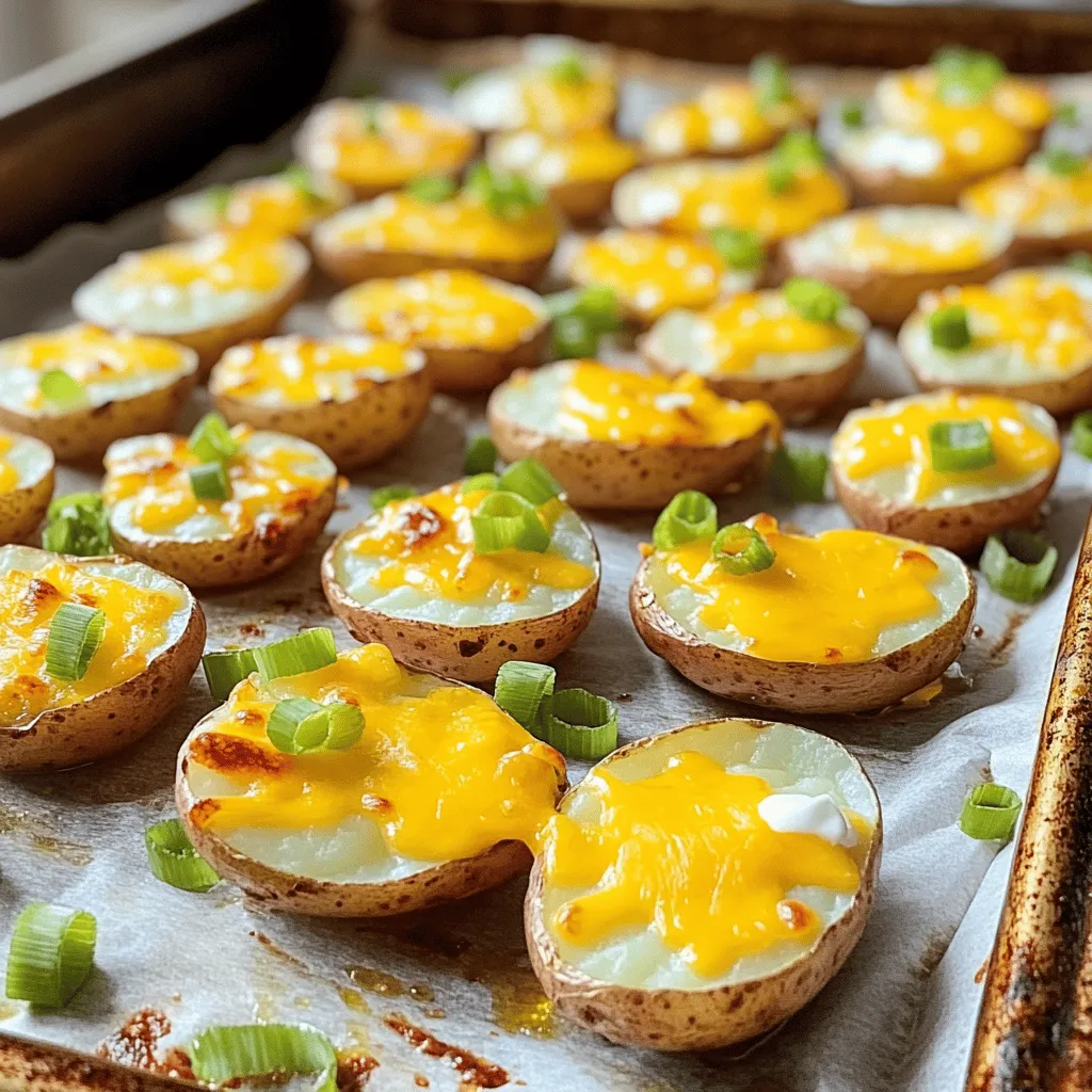 To make Cheesy Ranch Potatoes, you need some simple yet tasty ingredients. Here’s what you will need: - 2 pounds baby potatoes, halved - 1 cup shredded cheddar cheese - 1/2 cup sour cream - 1 packet ranch dressing mix - 3 tablespoons olive oil - 1 teaspoon garlic powder - 1 teaspoon onion powder - Salt and pepper to taste - 2 green onions, sliced (for garnish) These ingredients come together to create a warm, cheesy dish that is perfect for any meal. You can customize your Cheesy Ranch Potatoes to suit your taste. Here are some great options: - Bacon bits for a smoky flavor - Chopped bell peppers for extra crunch - Jalapeños for some heat - Different cheese types like Monterey Jack or Pepper Jack Feel free to mix in any of these for added fun! To make this dish, you'll need a few tools: - A large mixing bowl for combining ingredients - A baking sheet lined with parchment paper - A sharp knife for cutting potatoes - A spoon for mixing and serving Having these tools on hand will make your cooking experience smooth and enjoyable. You can find the Full Recipe to guide you through each step of the process. Start by washing the baby potatoes. This step is key for great taste. Halve each potato carefully. This allows them to cook evenly. Place the halved potatoes in a big bowl. In another bowl, mix olive oil, ranch dressing mix, garlic powder, onion powder, salt, and pepper. Stir it well. This marinade is what makes the dish special. Add the halved potatoes to the marinade bowl. Toss them gently until they are well coated. Spread the potatoes on a baking sheet lined with parchment paper. Roast in a preheated oven at 400°F for about 25 to 30 minutes. Look for a nice golden brown color. Once the potatoes are tender, take them out of the oven. Sprinkle shredded cheddar cheese on top. Return them to the oven for 5 to 7 minutes. Wait until the cheese melts and bubbles. After that, drizzle sour cream over the cheesy potatoes. Garnish with sliced green onions. Enjoy your delicious Cheesy Ranch Potatoes! For the full recipe, check below. To get perfect crispy Cheesy Ranch Potatoes, spread them out on the pan. Avoid crowding them. When potatoes are too close, they can steam instead of roast. This makes them soft, not crispy. For best results, use a rimmed baking sheet. It helps catch any drips and makes cleanup easy. Make sure to toss the potatoes halfway through cooking. This promotes even browning on all sides. Cheddar cheese is a classic choice for these potatoes. It melts well and adds a nice sharp taste. You can also try mozzarella for a milder flavor and stretchy texture. If you want a bold twist, use pepper jack for some heat. For a gourmet touch, mix in some Parmesan. This adds a rich, salty flavor that pairs well with the ranch. Cheesy Ranch Potatoes are great on their own. But they also make a fun side dish! Serve them with grilled chicken or steak for a hearty meal. Pair them with a fresh salad for a lighter option. You can even add extra toppings like crispy bacon bits or fresh herbs. These add more flavor and make the dish pop. For the full recipe, check out the recipe section above! {{image_2}} To add some heat, try spicy cheesy ranch potatoes. You can use spicy ranch dressing mix instead of the regular one. You may also add diced jalapeños or crushed red pepper flakes. These ingredients will give your dish a nice kick. The creamy cheese will balance the spice well. Your guests will love this twist on the classic dish. Want to sneak in some veggies? You can toss in bell peppers, broccoli, or zucchini. Just chop them into bite-sized pieces and mix them in with the potatoes. This will add color and nutrition. The veggies will roast nicely alongside the potatoes. You can also try adding corn for a sweet crunch. For gluten-free cheesy ranch potatoes, check the ranch dressing mix label. Make sure it is gluten-free. You can substitute sour cream with a dairy-free yogurt or cashew cream. Use dairy-free cheese for a cheesy flavor. This way, everyone can enjoy this dish without worry. These options keep the taste amazing while fitting different diets. For more delicious ideas, check out the Full Recipe. To store leftover cheesy ranch potatoes, let them cool first. Then, transfer them to an airtight container. Make sure to seal it tightly. You can keep them in the fridge for up to three days. This helps keep the flavor fresh. If you want to keep them longer, consider freezing. When you're ready to enjoy the leftovers, reheating is key. Preheat your oven to 350°F (175°C). Place the potatoes in an oven-safe dish. Cover them with foil to keep moisture. Heat for about 15-20 minutes or until warm. You can also use a microwave. Just heat in short bursts, stirring in between. This helps avoid drying them out. To freeze cheesy ranch potatoes, follow these steps. First, let them cool completely. Next, place them in a freezer-safe container or bag. Remove as much air as possible. Label the container with the date. You can freeze them for up to two months. When you're ready to eat, thaw in the fridge overnight. Then, reheat following the tips above. Enjoy your cheesy comfort food later! For the full recipe, refer to the earlier section. Yes, you can use various potatoes for this dish. I often choose red or Yukon gold potatoes. They both have a creamy texture and rich flavor. If you use russet potatoes, they may become fluffy, which some people enjoy. Just remember to cut them into even pieces for even cooking. You can prepare the potatoes a day in advance. Simply follow the steps up to roasting. Store the coated potatoes in the fridge in a sealed container. When you’re ready to cook, spread them on a baking sheet and roast as directed. This saves time and lets the flavors meld. You can make a homemade ranch mix if you don't have the packet. Combine equal parts of dried herbs like dill, parsley, and chives. Add garlic powder and onion powder to enhance the flavor. Mix these with a bit of salt and pepper. This gives you a fresh take on ranch! For a different twist, try using a yogurt-based dressing. For the full recipe, check out the main article! Cheesy ranch potatoes are simple and tasty. We covered key ingredients, tools, and step-by-step instructions. You learned tips for making them perfect every time. We also explored fun variations and storage tips for leftovers. In the end, this dish is all about fun and flavor. You can easily make it your own while enjoying it many ways. Now, get cooking and enjoy your cheesy ranch potatoes with your favorite sides!