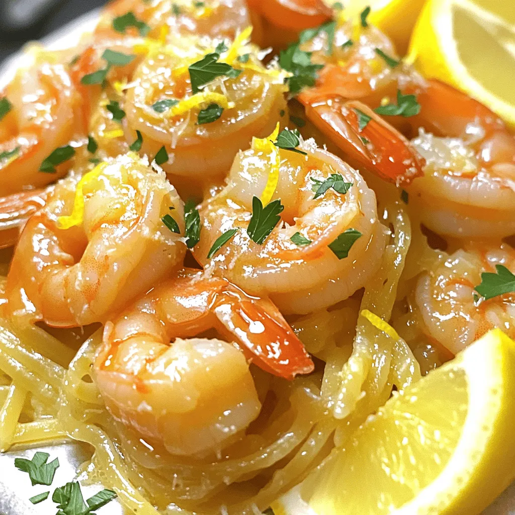 - 1 pound large shrimp, peeled and deveined - 4 tablespoons unsalted butter - 4 cloves garlic, minced - Zest and juice of 1 lemon - 1 teaspoon red pepper flakes (optional) - Salt and black pepper to taste - 2 tablespoons fresh parsley, chopped - Cooked pasta or rice, for serving For this dish, shrimp is the star. You can use fresh or frozen shrimp. If you can’t find large shrimp, medium shrimp work too. Butter adds richness, but you can swap it with olive oil for a lighter taste. Garlic gives flavor, but you can try shallots for a milder taste. Lemon zest and juice add brightness; bottled lemon juice is a quick substitute. Red pepper flakes give heat, but you can skip them for a milder dish. Parsley adds color and freshness, but basil is a nice change. When choosing shrimp, look for a firm texture and a fresh smell. Shrimp should be moist, not dry or sticky. Check the color; it should be a nice pink for raw shrimp. If buying frozen, ensure they are stored at a cold temperature. Avoid shrimp with black spots or a strong fishy smell. If possible, buy shrimp that is wild-caught and sustainably sourced. This not only helps the environment but also gives great flavor. Try this delicious recipe, and you can find the full recipe [here](Full Recipe). To make Lemon Garlic Butter Shrimp, start with a large skillet. Heat the skillet over medium heat. Add 4 tablespoons of unsalted butter. Wait until the butter bubbles gently. Then, add 4 cloves of minced garlic. Sauté the garlic for about 1 minute. Watch it closely to avoid burning. Next, add 1 pound of peeled and deveined shrimp to the skillet. Season the shrimp with salt and black pepper. If you like spice, add 1 teaspoon of red pepper flakes. Cook the shrimp for 2-3 minutes on one side. They should start turning pink. After that, flip the shrimp over. Add the zest and juice of 1 lemon. Continue cooking for another 2-3 minutes. The shrimp should be fully cooked and look opaque. Once done, remove the skillet from the heat. Stir in 2 tablespoons of chopped fresh parsley. This mixes all the great flavors together. Serve the shrimp right away over cooked pasta or rice. Drizzle any leftover lemon-garlic butter sauce on top. Using a skillet helps with even cooking. The medium heat allows the garlic to flavor the butter without burning. Always be careful with garlic; it can go from fragrant to burnt in seconds. When cooking shrimp, timing is key. Overcooking makes shrimp tough and rubbery. Flip them when they start to turn pink. This ensures even cooking. The shrimp will be tender and juicy when done right. Look for shrimp that turns pink and opaque. This is the sign they are done. If you see them curling tightly, they may be overcooked. For the best results, use fresh shrimp. If using frozen shrimp, thaw them first. Pat them dry to remove excess moisture. This helps achieve a nice sear. Follow these steps for a delicious Lemon Garlic Butter Shrimp dish. For the full recipe, check out the [Full Recipe]. You can change this dish to suit your taste. Try adding a splash of white wine for a richer flavor. You can also swap shrimp for scallops or chicken. These options cook well with the same lemon garlic butter. Think about adding vegetables like spinach or cherry tomatoes for color and nutrition. Lemon garlic butter shrimp pairs well with many sides. I love serving it over cooked pasta or rice. You can also enjoy it with a fresh salad or garlic bread. For a drink, a crisp white wine or sparkling water is perfect. The bright flavors of lemon and garlic shine with these choices. One mistake is cooking shrimp too long. Overcooked shrimp become rubbery. Keep an eye on the color; they should turn pink and opaque. Another mistake is not seasoning enough. Salt and pepper enhance the shrimp's natural taste. Lastly, don’t skip the fresh parsley. It adds both flavor and color to the dish. For the full recipe, check out the Lemon Garlic Butter Shrimp. {{image_2}} You can change the Lemon Garlic Butter Shrimp easily. Add a splash of white wine while cooking. This will add a nice depth of flavor. Try swapping out shrimp for scallops or even chicken. Both options work great with the same buttery sauce. Add some cherry tomatoes for a pop of color and flavor. You can also toss in spinach for a healthy boost. Each twist brings a new taste to this simple dish. This recipe is easy to make gluten-free. Just use gluten-free pasta or skip the pasta altogether. If you follow a paleo diet, serve the shrimp over a bed of cauliflower rice. This keeps the dish light and fresh. You can also use zucchini noodles for a fun twist. Both options keep it healthy and delicious. Always check labels on any sauces you use to ensure they fit your diet. Lemon Garlic Butter Shrimp pairs well with many sides. Serve it over cooked pasta or rice for a hearty meal. You can also use crusty bread to soak up the tasty sauce. For a lighter meal, serve it with a crisp salad. A fresh green salad with lemon vinaigrette complements the shrimp well. Try serving it alongside grilled asparagus or sautéed green beans for a colorful plate. No matter how you serve it, you'll love this dish. For the full recipe, check out the detailed instructions above. To keep your lemon garlic butter shrimp fresh, place leftovers in an airtight container. Make sure to cool the shrimp first. Store it in the fridge for up to two days. If you plan to eat it later, avoid mixing it with pasta or rice. This way, it will stay fresh and tasty. When you're ready to eat your leftovers, reheat them gently. Place the shrimp in a skillet over low heat. Add a splash of water or a bit of butter to keep them moist. Stir occasionally until the shrimp are warm. This method helps to maintain the flavor and texture. You can freeze lemon garlic butter shrimp if you want to save it for later. Place the cooled shrimp in a freezer-safe bag. Be sure to remove as much air as possible. They can last in the freezer for up to three months. To thaw, move the bag to the fridge overnight. Then, reheat as described earlier for the best taste. If you want more details on preparing this dish, check out the Full Recipe. To peel shrimp, hold the shrimp in one hand. Use your other hand to grab the shell at the base. Pull the shell off, starting from the head and moving toward the tail. If the tail is still on, you can twist it to remove it. Rinse the shrimp under cold water to clean it. This method is quick and keeps the shrimp intact. Yes, you can use frozen shrimp. Just thaw them before cooking. To thaw, place them in the fridge overnight or run cold water over them for about 10 minutes. Make sure to dry the shrimp well with a paper towel before cooking. This helps the shrimp sear nicely and enhances the flavor. To add spice, include more red pepper flakes. You can also add a dash of hot sauce. For an extra kick, try diced jalapeños or a sprinkle of cayenne pepper. Adjust the spice to your taste, and enjoy the heat with the fresh lemon and garlic. For the full recipe, click [Full Recipe]. In this blog post, I shared a detailed guide to making Lemon Garlic Butter Shrimp. We covered key ingredients, cooking steps, and handy tips to avoid common mistakes. Remember to choose fresh shrimp and customize the dish to fit your taste. You can even adapt it for different diets. With the right storage and reheating tips, your leftovers will stay tasty. Try these ideas and enjoy a delicious meal! Happy cooking!