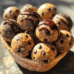 To make peanut butter protein balls, you need simple, whole ingredients. Here’s what you need: - Natural peanut butter - Rolled oats - Honey or maple syrup - Protein powder - Mini dark chocolate chips - Chia seeds - Ground flaxseed - Vanilla extract - Salt Natural peanut butter gives these balls a creamy texture. Look for a brand with just peanuts and salt. Rolled oats provide fiber, making your snack filling. Honey or maple syrup adds sweetness. Choose a protein powder that you enjoy, and you can use vanilla or chocolate flavors. Mini dark chocolate chips add a fun touch. Chia seeds offer omega-3 fatty acids, while ground flaxseed boosts fiber. A splash of vanilla extract enhances the flavor and adds warmth. Finally, a pinch of salt balances the sweetness. These ingredients work together to create a healthy, tasty snack. You can find the full recipe in the section above. 1. Mixing the peanut butter and sweetener In a large bowl, combine 1 cup of natural peanut butter with 1/2 cup of honey or maple syrup. Stir until it is smooth and well mixed. This mix serves as a strong base and adds natural sweetness. 2. Incorporating dry ingredients Next, add 1/2 cup of rolled oats, 1/4 cup of protein powder, 1/4 cup of chia seeds, and 1/4 cup of ground flaxseed to the bowl. Also, include 1/2 teaspoon of vanilla extract and a pinch of salt. Mix everything together until it forms a sticky dough. The dry ingredients boost nutrition and flavor. 3. Forming protein balls Once your dough is ready, fold in 1/4 cup of mini dark chocolate chips. This step adds a delightful touch of sweetness. Now, with your hands, roll the mixture into small balls, about 1 inch in diameter. If the dough sticks to your hands, wet them slightly to make rolling easier. After forming the balls, place them on a parchment-lined tray or plate. Refrigerate the protein balls for at least 30 minutes. Chilling helps them firm up and makes them easier to handle. Once they are set, you can transfer them to an airtight container. They stay fresh in the fridge for up to a week or can be frozen for longer storage. For the full recipe, refer to the [Full Recipe]. To get the best texture, mix the peanut butter and sweetener well. I like to use a large bowl. This helps me blend everything evenly. Start with the peanut butter and honey, then add the oats and protein powder. The mix should feel sticky. If it’s too dry, add a bit more peanut butter. If it’s too wet, more oats will help. When rolling the balls, keep your hands slightly wet. This will stop the mixture from sticking to your hands. Take about a tablespoon of the mix, and roll it into a smooth ball. If you want, you can also use a small ice cream scoop. This can help keep the size even. Aim for about 1 inch in diameter for each ball. For a fun presentation, arrange the protein balls on a nice plate. You can drizzle melted chocolate over them to make them look fancy. If you have a small basket, place the balls inside for a rustic look. They make great snacks for parties or gatherings. Serve them as a quick boost after workouts or just for a tasty treat. For the complete recipe, check out the Full Recipe. {{image_2}} You can switch the nut butter for different flavors. Almond butter or cashew butter works great. Each nut butter gives a unique taste and texture. Try adding dried fruit, like raisins or cranberries, for a fruity kick. You can also mix in spices like cinnamon or cocoa powder to change things up. These simple swaps can make your peanut butter protein balls more exciting. If you're vegan, use maple syrup instead of honey. You can also choose vegan protein powder. For a gluten-free option, make sure to use gluten-free oats. These changes let everyone enjoy this tasty snack. You can feel good knowing it fits your diet and still tastes amazing. Store your peanut butter protein balls in an airtight container. Place them in the refrigerator. This keeps them fresh for about a week. If you notice them getting hard, try letting them sit at room temperature for a bit before enjoying. Always check for any signs of spoilage before eating. To freeze your peanut butter protein balls, follow these steps: - Place the balls on a parchment-lined tray. - Freeze them for about an hour until firm. - Once frozen, transfer them to a freezer-safe bag or container. Label the bag with the date. They can last in the freezer for up to three months. When you want one, just take it out and let it thaw in the fridge or at room temperature. This way, you have a healthy snack ready whenever you need it! For the full recipe, check out the previous section. Peanut butter protein balls stay fresh for about one week in the fridge. Store them in an airtight container to keep them from drying out. If you want them to last longer, freeze the balls. In the freezer, they can last for up to three months. Just thaw them in the fridge before you eat them. Yes, you can easily swap ingredients to fit your needs. If you are allergic to peanuts, try almond or sunflower butter instead. For a vegan option, use maple syrup instead of honey. You can also use gluten-free oats if needed. These changes keep the snack tasty and healthy. Absolutely! Peanut butter protein balls have many health benefits. They provide protein from the peanut butter and protein powder, which helps build muscle. The oats give you fiber, which is good for digestion. Chia seeds and flaxseed add omega-3 fatty acids, great for heart health. Plus, the mini dark chocolate chips add a touch of sweetness without too much sugar. Overall, these protein balls are a smart snack choice. Check out the Full Recipe for more details! These protein balls are easy to make and very tasty. You mix simple ingredients like peanut butter, oats, and chocolate chips. Remember to chill them for the best texture. You can also swap ingredients for different flavors or diets. Store them in the fridge or freeze for later. In short, these snacks are healthy, fun, and perfect for sharing. Try making them today!