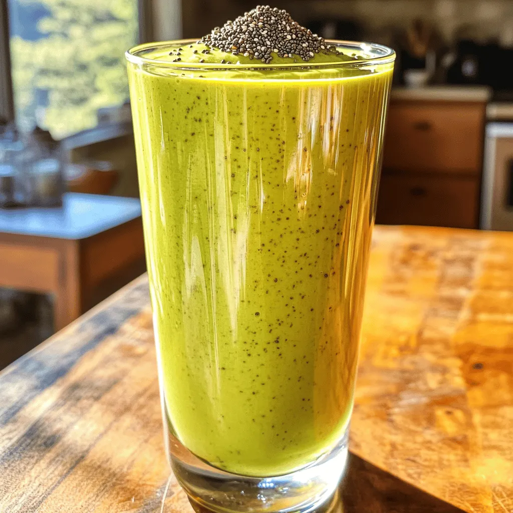 - 1 cup unsweetened almond milk - 1 ripe banana - 1 tablespoon matcha green tea powder - 1 tablespoon honey (or maple syrup for a vegan option) - 1 scoop vanilla protein powder - 1 tablespoon chia seeds - 1/2 tsp vanilla extract - Ice cubes (optional) - Almond Milk: This milk is low in calories and rich in vitamins. It also helps keep your heart healthy. - Banana: Bananas give you energy. They are rich in potassium, which helps your muscles. - Matcha Green Tea Powder: Matcha boosts your metabolism. It also offers antioxidants that protect your body. - Honey: Honey is a natural sweetener. It has antibacterial properties and can soothe your throat. - Vanilla Protein Powder: This adds protein to your shake. Protein helps build muscles and keeps you full. - Chia Seeds: Chia seeds are packed with fiber and omega-3 fatty acids. They help with digestion and heart health. - Vanilla Extract: This adds flavor without sugar. It can also improve your mood. - Ice Cubes: Ice makes your shake cold and refreshing. This is great for hot days. - You can use coconut milk instead of almond milk for a creamier texture. - If you don’t have a ripe banana, try using half an avocado for creaminess. - For a caffeine-free option, skip the matcha and use green tea instead. - Maple syrup works well if you want a vegan shake instead of honey. - You can use any protein powder flavor you like for a different taste. - For a crunch, try adding nuts or seeds instead of chia seeds. - If you want a different flavor, use almond or coconut extract instead of vanilla. To make the Honey Matcha Protein Shake, gather your ingredients first. You will need unsweetened almond milk, a ripe banana, matcha green tea powder, honey, protein powder, chia seeds, vanilla extract, and ice cubes if you want it chilled. 1. In a blender, add the almond milk. 2. Next, slice the ripe banana and add it to the blender. 3. Spoon in the matcha green tea powder. 4. Add honey for sweetness, or use maple syrup if you prefer. 5. Scoop in the vanilla protein powder and chia seeds. 6. Pour in the vanilla extract. 7. Blend on high speed until smooth. If you like it cold, toss in some ice cubes and blend again. For the best shake, blend the ingredients long enough to make them creamy. If the shake seems too thick, add a bit more almond milk. This will help it blend better. If your blender has trouble, stop and stir the mix. Then, blend again until it is smooth. After blending, taste your shake. If you want it sweeter, add more honey or maple syrup. If you prefer a thicker shake, add more chia seeds or a little less milk. You can also add more matcha if you love that flavor. Each change will give you a unique shake every time you make it. For a special touch, sprinkle a bit of matcha on top before you serve. For the full recipe, refer to the above section. When making your Honey Matcha Protein Shake, avoid common mistakes. Here are some tips: - Not measuring ingredients: Use correct amounts for the best taste. - Skipping the banana: Bananas add creaminess and sweetness. - Not blending long enough: Blend until smooth to ensure a great texture. You can boost your shake's nutrition with simple tweaks. Consider these options: - Add spinach or kale: These greens add vitamins without changing the taste much. - Use Greek yogurt: This adds protein and makes the shake creamier. - Include nut butter: Almond or peanut butter adds healthy fats and flavor. To achieve the perfect blend, follow these best practices: - Layer ingredients wisely: Start with liquids, then solids on top for smoother blending. - Use a high-speed blender: This helps combine all ingredients quickly and smoothly. - Don’t overfill the blender: Leave space for the ingredients to move around. For a complete guide, refer to the Full Recipe. {{image_2}} To make a vegan version, swap honey with maple syrup. This keeps it sweet and plant-based. You can also use coconut milk instead of almond milk. Coconut milk adds a rich flavor. Blend the same way as the original recipe. This shake remains creamy and delicious without using any animal products. For a chocolate twist, add a tablespoon of cocoa powder. It gives a rich taste that pairs well with matcha. Just mix it in with the other ingredients in your blender. You can also use chocolate protein powder instead of vanilla. This variation hits the spot for chocolate lovers while keeping it healthy. Feel free to add seasonal fruits for fun flavors. In summer, try adding strawberries or peaches. In fall, you can mix in pumpkin puree or spices like cinnamon. These fruits not only taste good but also boost nutrition. Experimenting with different fruits can make each shake unique and exciting. If you have leftover shake, store it in a sealed container. A glass jar works well. You can keep it in the fridge for easy access. Make sure to drink it within two days for the best taste. To refresh your shake, give it a good shake or stir. If it has separated, that’s normal. You can also blend it again if you want to mix it up. Avoid reheating this shake in the microwave. Heat can change the flavor and texture. For the best freshness, consume your shake within 48 hours. After this time, the nutrients may start to fade. The shake might still be safe to drink, but it may not taste as good. If you notice any off-flavors or smells, it’s best to toss it. Enjoy your Honey Matcha Protein Shake fresh for the most nutrients and flavor! For the full recipe, check out the details mentioned earlier. Matcha is a type of green tea. It has many health perks. First, it is rich in antioxidants. These help protect your body from free radicals. Matcha also boosts your energy. It has caffeine but releases it slowly. This means you stay alert without jitters. It can improve your focus, too. Some studies show it helps with fat burning. Drinking matcha may improve heart health and lower cholesterol levels. Yes, you can make this shake without protein powder. If you skip it, try adding more chia seeds. Chia seeds pack healthy protein and fiber. You can also use Greek yogurt for creamy texture and protein. Just know that it might change the flavor a bit. Look for other options, like nut butter, for added protein. You can make this shake ahead of time. Blend the shake and store it in the fridge. Use an airtight container for best results. It stays fresh for up to 24 hours. If it thickens, add a splash of almond milk before drinking. You can also freeze the shake in ice cube trays. Blend the cubes later for a quick, cool treat. For the full recipe, check the earlier section. This blog post outlined how to make a tasty and healthy shake. We covered key ingredients and their health perks. You learned how each step helps achieve the perfect blend. I shared mistakes to avoid and tips to enhance nutrition. You can enjoy fun variations like vegan honey or chocolate shakes. Proper storage is key for freshness. Remember, your shake can be both nutritious and delicious. Enjoy experimenting with flavors and ingredients to suit your taste!