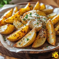To make crispy garlic Parmesan potato wedges, you need these simple items: - 4 large russet potatoes, cut into wedges - 1/4 cup olive oil - 4 cloves of garlic, minced - 1 teaspoon smoked paprika - 1 teaspoon dried oregano - 1 teaspoon salt - 1/2 teaspoon black pepper - 1/2 cup grated Parmesan cheese - Fresh parsley, chopped (for garnish) You can switch out some ingredients if you don’t have them. Here are a few ideas: - Use sweet potatoes instead of russet potatoes for a sweeter taste. - Canola oil or avocado oil works well if you’re out of olive oil. - If you have fresh herbs, use them instead of dried oregano. Just double the amount. - Any cheese you like can replace Parmesan. Try cheddar or mozzarella for a different flavor. Getting the right amounts makes a big difference. Here are some tips: - When cutting potatoes, aim for wedges about 1 inch thick. This helps them cook evenly. - Use a measuring cup for liquids like olive oil to ensure accuracy. - A teaspoon is best for smaller amounts of spices. Level it off for the best results. - Keep a kitchen scale handy if you want precise measurements for ingredients like cheese. These tips help you make the best crispy garlic Parmesan potato wedges. For the complete recipe, check out the full recipe section! Start by washing the potatoes well. Scrub them to remove dirt and any bad spots. Next, cut each potato into wedges. Aim for similar sizes to help them cook evenly. Too thick, and they won’t get crispy. Too thin, and they might burn. In a large bowl, mix the olive oil, minced garlic, smoked paprika, dried oregano, salt, and black pepper. Stir well to combine everything. Add the potato wedges to this mix and toss them gently. Make sure every wedge is coated with the tasty oil and spices. This step is key for flavor. Spread the coated wedges on a lined baking sheet in a single layer. This prevents them from steaming and helps them crisp up nicely. Bake at 425°F (220°C) for 25 to 30 minutes. Flip the wedges halfway through for even browning. When they turn golden and crisp, they are ready. For an extra treat, sprinkle grated Parmesan cheese on top as soon as they come out of the oven. This will melt slightly and add great flavor. Enjoy your crispy garlic Parmesan potato wedges! To get the best crunch, start with russet potatoes. Their high starch content helps. Cut them into even wedges. Aim for about 1 inch thick. Soak the wedges in cold water for about 30 minutes. This step removes excess starch. After soaking, dry them well with a towel. The drier, the crispier! Use a good amount of olive oil. This helps create that golden, crunchy texture. Garlic and Parmesan are stars in this dish. You can boost flavors by adding herbs. Try rosemary or thyme for a fresh twist. For a spicy kick, sprinkle some red pepper flakes. You can also switch up the cheese. Try cheddar for a sharp taste or a mix of cheeses for depth. Toss in a squeeze of lemon juice after baking for brightness. You can save time by prepping ahead. Cut and soak the potato wedges a day before. Just store them in water in the fridge. When ready to cook, drain and dry them. Prepare the seasoning mix in advance too. Just combine the oil, garlic, and spices. This way, you can whip up your crispy garlic Parmesan potato wedges quickly! You can find the Full Recipe for detailed steps and more tips. {{image_2}} You can change the flavor of your crispy garlic Parmesan potato wedges by adding spices and herbs. For a kick, try adding cayenne pepper or chili powder. If you love fresh flavors, mix in rosemary or thyme. These herbs can bring a new taste to your dish. Don't be afraid to experiment! Each spice or herb can make the wedges unique and fun. While Parmesan cheese is a classic choice, other cheeses work well too. Cheddar adds a sharp and creamy taste. Feta cheese gives a tangy touch. You can even use vegan cheese for a plant-based option. Each cheese creates a different flavor profile. Mix and match to find your favorite combination! You can make potato wedges either baked or fried. Baking is a healthier choice that still gives great crispiness. Frying can create a rich texture, but it adds extra calories. If you choose to fry, use hot oil and cook in small batches. This keeps them crispy. Both methods can yield delicious results. Choose the one that fits your taste and diet! For the full recipe, check out the Crispy Garlic Parmesan Potato Wedges section. Store leftover crispy garlic Parmesan potato wedges in an airtight container. Keep them in the fridge for up to three days. This keeps them fresh and safe to eat. Be sure to let them cool before sealing. If stored properly, you can enjoy them later without losing much flavor. To reheat, preheat your oven to 400°F (200°C). Place the potato wedges on a baking sheet. Heat them for about 10-15 minutes. This will help regain some of that crispiness. You can also use an air fryer for about 5-7 minutes at the same temperature. This method often gives better results than a microwave. You can freeze crispy garlic Parmesan potato wedges, but they won’t be as crisp. First, allow them to cool. Then, place them in a single layer on a baking sheet and freeze until firm. After they are firm, transfer them to a freezer bag. They can stay in the freezer for up to two months. To enjoy, simply thaw and reheat. For the best taste, try to eat them fresh! To make crispy potato wedges, start with russet potatoes. Cut them into even wedges. Then, mix olive oil, minced garlic, smoked paprika, oregano, salt, and pepper in a bowl. Toss the wedges in this mix to coat them well. Spread them out on a baking sheet. Bake at 425°F (220°C) for 25-30 minutes, flipping halfway. The secret to crispy wedges lies in a few key steps. First, use enough oil to coat the potatoes well. This helps them crisp up nicely. Second, ensure you spread them in a single layer on the baking sheet. Overlapping wedges can steam instead of crisp. Finally, flipping them halfway during baking allows for even browning. Yes, you can use sweet potatoes for this recipe. They will give a different taste and color. Sweet potatoes can be just as crispy when baked. The cooking time may vary slightly, so keep an eye on them. Enjoy the unique flavor of sweet potato wedges! For the *Full Recipe*, check the detailed steps above. In this blog post, we explored how to make crispy potato wedges. You learned about the best ingredients, substitutions, and measurement tips. We also went through step-by-step instructions for perfect preparation and baking. Tips for crispiness and flavor boosts helped enhance your dish. You now know variations, storage info, and answers to common questions. With these insights, you can cook delicious potato wedges anytime. Enjoy your cooking!