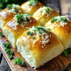 Garlic Parmesan Dinner Rolls Soft and Flavorful Treat