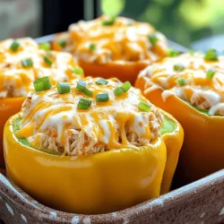 Buffalo Chicken Stuffed Peppers Flavorful Dinner Idea
