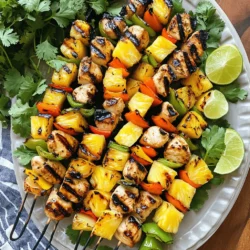 Grilled Pineapple Chicken Skewers Flavorful BBQ Delight