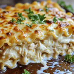Cheesy Chicken Alfredo Lasagna Delight for Dinner