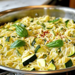 Lemon Basil Zucchini Orzo Flavorful Easy Meal