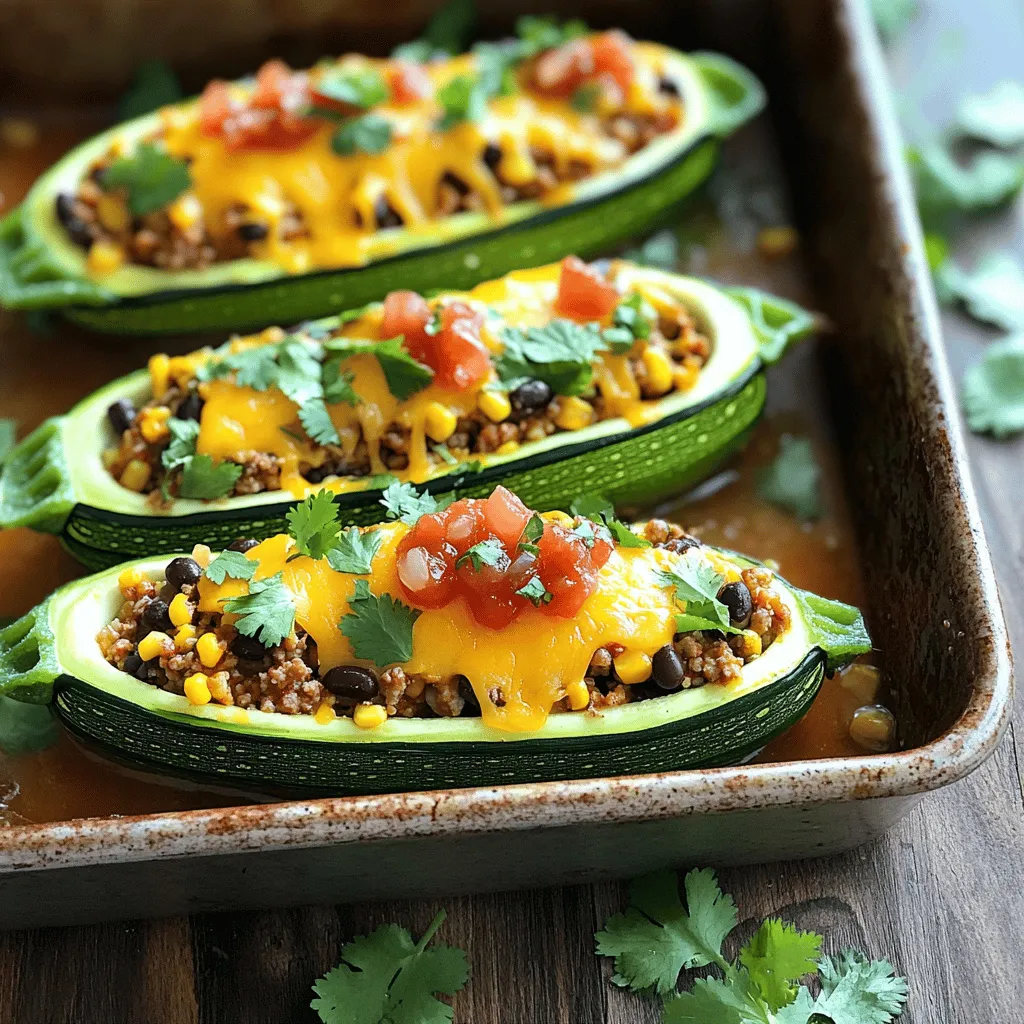 Taco Stuffed Zucchini Boats Savory and Hearty Dish