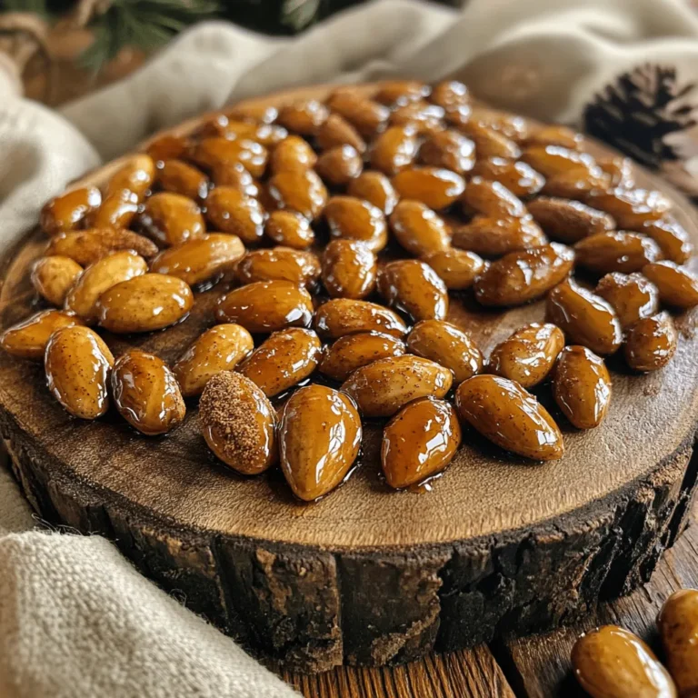 - 2 cups raw almonds - 1/4 cup pure maple syrup - 1 tablespoon ground cinnamon - 1/2 teaspoon vanilla extract - 1/4 teaspoon salt - 1/4 teaspoon cayenne pepper (optional for spice) - 1 tablespoon coconut oil (melted) The key to making Maple Cinnamon Roasted Almonds starts with choosing high-quality raw almonds. They should be fresh and crunchy. I love using pure maple syrup for its rich flavor. Ground cinnamon adds warmth, making these nuts cozy and inviting. A hint of vanilla extract lifts the flavor profile. Don't forget a pinch of salt; it enhances the sweetness. If you like a little heat, cayenne pepper adds a nice kick. I find that melted coconut oil helps the coating stick perfectly. Each serving packs about 200 calories. You get around 18 grams of fat, mostly healthy fats from almonds. Each serving also has 5 grams of protein. This snack is not only tasty but also nutritious. You will need a baking sheet to roast the almonds. A mixing bowl and whisk will help you combine all the ingredients. Lastly, parchment paper makes clean-up easy and prevents sticking. For the full recipe, make sure to check out the instructions. Enjoy creating this crunchy snack delight! Preheat your oven to 350°F (175°C). While it heats, line a baking sheet with parchment paper. This step helps with easy cleanup and ensures the almonds don’t stick. In a large mixing bowl, combine the pure maple syrup, ground cinnamon, vanilla extract, salt, and melted coconut oil. Whisk these together until smooth. This mixture gives the almonds their sweet and spicy flavor. Add the raw almonds to the bowl. Stir them well until they are fully coated in the maple-cinnamon mixture. Make sure every almond gets a nice layer of flavor. This is where the magic begins! Spread the coated almonds in a single layer on the prepared baking sheet. Roast them in the preheated oven for 10-12 minutes. Stir halfway through to ensure even roasting. Watch them closely, as they can burn quickly. You want them golden brown and fragrant. Once roasted, remove the almonds from the oven. Let them cool on the baking sheet. As they cool, they will become crunchy. This is key for the perfect texture. Once cooled, break apart any clusters. Store them in an airtight container for snacking later. Enjoy your maple cinnamon roasted almonds! For an easy view of the full recipe, check out the Full Recipe. To get the best results, stir the almonds halfway through cooking. This helps them roast evenly. Set a timer for about 5-6 minutes into roasting. When the timer goes off, take them out and stir. This simple step makes a big difference. Keep a close watch while the almonds roast. Look for them to turn golden brown. The smell will also change as they cook. If you see them getting dark too fast, take them out early. Remember, it is better to be safe than sorry when it comes to burning. There are many fun ways to serve these almonds. You can put them in a bowl for guests. They are great as a snack during movie night too. Try mixing them with dried fruit for a tasty trail mix. You can also pack them in a jar to give as a gift. These ideas make your maple cinnamon roasted almonds even more enjoyable. For the full recipe, check out the ingredients and steps listed above. {{image_2}} You can make these almonds even more fun by adding spices. Try nutmeg for warmth or ginger for a zesty kick. Cardamom adds an exotic note that many love. Just a pinch can change the whole flavor. Mix and match to find your favorite blend! If you prefer less sweetness, reduce the maple syrup a bit. You can also swap in honey for a different taste. Honey brings a floral note that pairs well with cinnamon. Just remember, a little goes a long way! If you can’t eat almonds, don’t worry! Pecans and walnuts make great substitutes. They have a nice crunch and work well with the maple and cinnamon. Just follow the same steps in the Full Recipe, and enjoy the different textures and flavors! Store your maple cinnamon roasted almonds in an airtight container. Glass jars work great. You can also use plastic containers with tight lids. Keeping the air out helps maintain crunchiness. Avoid storing them in warm or damp places. A cool, dark pantry is best. When stored well, these almonds can last up to two weeks. You might notice them losing some crunch after a week. If they start to feel soft, it's best to eat them right away. For longer freshness, you can freeze them. Just thaw them at room temperature before snacking. These almonds make a fantastic gift! Present them in small mason jars tied with a ribbon. You can also use decorative bags for a fun touch. Add a label with the name and date. This adds a personal flair and shows you care. Yes, you can use roasted almonds. However, roasted almonds are already cooked. This means they won’t absorb the maple syrup and spices as well. Using raw almonds gives you a better flavor and texture. Raw almonds soak up the sweet and spicy mix. This helps them taste amazing after roasting. To make these almonds vegan, you can stick with the original recipe. All the ingredients are already plant-based. The maple syrup, coconut oil, and almonds are vegan-friendly. Just double-check the coconut oil to ensure it is refined. This way, you avoid any animal products. Yes, you can easily double this recipe. Just keep the same cooking times. Spread the almonds out on two trays. This helps them cook evenly. If you crowd them, they may not get crunchy as you want. Stir them halfway to ensure even roasting. This blog post covered how to make tasty roasted almonds. We explored the simple ingredients, step-by-step instructions, and essential equipment. I shared helpful tips for even roasting and keeping them crunchy. You can also adjust flavors or use other nuts. For storage, use an airtight container and enjoy them fresh. I hope you feel ready to create your own batch. Enjoy snacking or gifting your delicious homemade almonds!