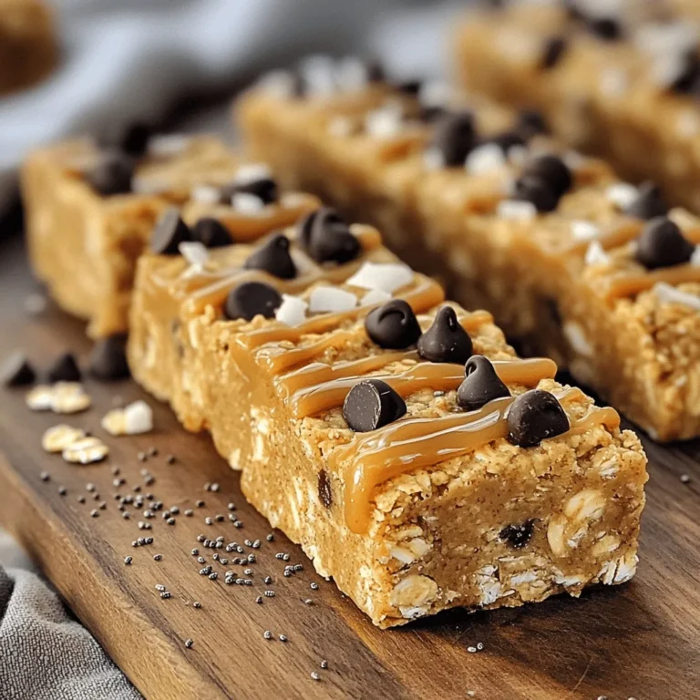 - 1 cup almond butter (smooth or crunchy) - 1/2 cup honey or maple syrup - 1 cup rolled oats - 1/2 cup protein powder (vanilla or unflavored) - 1/4 cup chia seeds - 1/2 teaspoon cinnamon - 1/4 teaspoon salt - Optional add-ins for flavor: dark chocolate chips, shredded coconut The main star here is almond butter. It brings a rich, nutty taste. You can choose smooth or crunchy based on your texture preference. Honey or maple syrup adds natural sweetness. Both options work great, so pick one that you like best. Rolled oats give these bars a hearty base. They add fiber and help keep you full. Protein powder boosts the protein content. Vanilla powder adds a nice flavor, but unflavored works too. Chia seeds are tiny powerhouses. They provide fiber and healthy fats. Plus, they help bind the bars together. A touch of cinnamon adds warmth and depth to the taste. Salt balances the sweetness and enhances the overall flavor. You can get creative with optional add-ins. Dark chocolate chips bring a sweet touch. Shredded coconut adds chewiness and flavor. These extras make the bars feel indulgent, while still being nutritious. Start by grabbing a large mixing bowl. In this bowl, combine 1 cup of almond butter with 1/2 cup of honey or maple syrup. Mix well until it becomes smooth. Next, add 1 cup of rolled oats, 1/2 cup of protein powder, 1/4 cup of chia seeds, 1/2 teaspoon of cinnamon, and 1/4 teaspoon of salt. Stir everything until it blends well. If you like extra flavor, fold in dark chocolate chips or shredded coconut at this stage. Now, take an 8x8 inch baking pan and line it with parchment paper. Make sure to leave some paper hanging over the edges. This helps with easy removal later. Pour the mixture into the prepared pan. Use a spatula or your hands to pack it down firmly. Make sure the layer is even and tightly packed. Place the pan in the refrigerator for about 1 hour. This helps the bars set properly. Once they’re firm, lift the bars out using the parchment overhang. Cut them into squares or rectangles, as you like. You can store them in an airtight container in the fridge for up to two weeks. For convenience, wrap them individually for snacks on-the-go. To get the best texture for your bars, pack the mixture tightly in the pan. Use a spatula or your hands to press it down firmly. This step helps the bars hold together well. If the mixture is loose, the bars may crumble when you cut them. To prevent sticking to the parchment paper, make sure to use enough overhang. Line your pan with parchment paper, leaving extra on the sides. This will help you lift the bars out easily later. If the mixture still sticks, try lightly greasing the parchment with a little oil. You can customize the flavors of your bars by adding spices or extracts. A dash of vanilla extract adds warmth. You can also try nutmeg or ginger for a unique twist. For extra crunch and flavor, consider mix-ins like chopped nuts, dried fruits, or seeds. You can add 1/4 cup of your favorite mix-ins for a fun change. Items like dried cranberries or almonds work well. {{image_2}} Almond butter and protein powder pack a protein punch. Protein helps build muscle and keeps you full. Each bar gives you a good boost for your day. Oats and chia seeds bring fiber to the mix. Fiber is great for digestion and keeps you feeling satisfied. Oats release energy slowly, while chia seeds add extra nutrients. Together, they help balance your blood sugar. This means you won’t have sudden energy drops. Almond butter is rich in healthy fats. These fats are good for your heart and help keep you full. They also provide long-lasting energy. Eating these bars can fuel your workouts. Healthy fats give you energy to power through your exercises. This means you can push a little harder and go a little longer. Plus, the mix of protein, fiber, and healthy fats makes these bars the perfect snack for your busy day. You can switch up flavors in your almond butter protein bars. Try using peanut butter instead of almond butter. This gives a different taste while keeping the same texture. Both nut butters are rich in flavor and nutrients. You can also add fruits for extra sweetness and texture. Bananas work great! Just mash them before mixing them in. Dried cranberries are another option. They add a chewy bite and a touch of tartness. If you need gluten-free options, use gluten-free oats. They work just as well and still taste great. This makes the bars safe for those with gluten issues. For those who follow a vegan diet, swap honey with maple syrup. It keeps the bars sweet without any animal products. This simple change makes the recipe suitable for everyone. By trying these variations, you can enjoy your protein bars in new ways. Feel free to get creative and make them just how you like! Almond butter protein bars can last up to two weeks. Store them in an airtight container in the fridge. This keeps them fresh and tasty. If they sit out at room temperature, they may spoil faster. For the best taste and texture, eat them within this time. Yes, you can freeze these bars for longer storage. Wrap each bar tightly in plastic wrap or foil. Then, place them in a freezer-safe bag. They can stay in the freezer for up to three months. When you’re ready to eat, thaw them in the fridge overnight. This keeps them soft and enjoyable. You can enjoy almond butter protein bars in many ways. They make a great snack before or after workouts. Pair them with fresh fruit or yogurt for extra nutrition. If you like, drizzle a little extra almond butter on top for added flavor. You can also crumble them over your morning oatmeal for a delicious twist. These almond butter protein bars are easy to make and full of nutrition. You mix almond butter, honey, oats, protein powder, and chia seeds, then chill for a tasty treat. By adding chocolate chips or dried fruits, you can make them extra special. Remember, these bars fuel your body with healthy fats and protein. Enjoy them as a snack or post-workout boost. I hope you try these recipes and find your favorites!