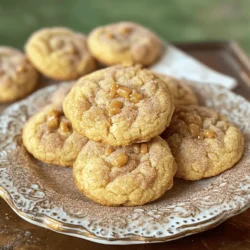- 2 ¾ cups all-purpose flour - 1 teaspoon baking soda - 2 teaspoons cream of tartar - ½ teaspoon salt - 1 cup unsalted butter, softened - 1 ½ cups sugar, divided - 2 large eggs - 1 teaspoon vanilla extract - ½ cup chewy caramel candies, chopped into small pieces - ¼ cup cinnamon sugar (2 tablespoons sugar mixed with 1 teaspoon cinnamon) You can swap some ingredients if needed. Use: - Coconut oil instead of unsalted butter for a dairy-free option. - Brown sugar instead of white sugar for a deeper flavor. - A mix of gluten-free flour for a gluten-free version. - Applesauce as an egg substitute. Use ¼ cup for each egg. Fresh ingredients make your cookies taste better. Use fresh eggs for fluffiness and good texture. Fresh butter adds richness. Quality flour helps with structure. Fresh spices, like cinnamon, boost flavor. Always check your ingredients before baking. This ensures your cookies turn out perfect every time. First, gather your ingredients. You will need: - 2 ¾ cups all-purpose flour - 1 teaspoon baking soda - 2 teaspoons cream of tartar - ½ teaspoon salt - 1 cup unsalted butter, softened - 1 ½ cups sugar, divided - 2 large eggs - 1 teaspoon vanilla extract - ½ cup chewy caramel candies, chopped into small pieces - ¼ cup cinnamon sugar (2 tablespoons sugar mixed with 1 teaspoon cinnamon) Next, preheat your oven to 350°F (175°C). This step is key! Line two baking sheets with parchment paper to avoid sticking. In a bowl, whisk together the flour, baking soda, cream of tartar, and salt. Set this mix aside. In another bowl, cream the softened butter with 1 cup of sugar until it’s light and fluffy. This makes the cookies soft. Add in the eggs and vanilla extract. Mix until everything is well combined. Gradually add the dry mix to the wet mix. Stir until the dough forms. Finally, fold in the chopped caramel candies. Make sure they are evenly spread out in the dough. Now it’s time to shape the cookies. Use a tablespoon or cookie scoop to portion out the dough. Make balls about 1 inch wide. Roll each ball in the remaining sugar first, then in the cinnamon sugar mixture. This adds great flavor! Place the dough balls about 2 inches apart on your prepared baking sheets. Bake in the oven for 10-12 minutes. Look for lightly golden edges. The centers should still be soft; this is what makes them chewy! Once you remove the cookies from the oven, let them cool on the sheets for 5 minutes. This helps them set up a bit. After that, transfer them to a wire rack to cool completely. For serving, stack the cookies on a nice plate. Sprinkle a little extra cinnamon sugar on top for a fun touch. Serve them warm for the best gooey texture! Enjoy your chewy caramel snickerdoodles! To make your snickerdoodles chewy, use softened butter. It helps create a rich dough. Do not overbake them. Pull them out when the edges are golden but the center looks soft. The cookies will continue to bake a bit after you remove them from the oven. This keeps them moist and chewy. Adding a pinch of sea salt to the dough boosts the flavor. You can also try different spices. A hint of nutmeg can add warmth. Consider using brown sugar for a richer taste, as it adds moisture and boosts the chewiness. Mixing in a bit of vanilla bean paste will heighten the flavor even more. Do not skip the cream of tartar. It gives snickerdoodles their classic tang. Always measure flour correctly. Too much flour can lead to dry cookies. Avoid chilling the dough unless you want thicker cookies. Lastly, be careful not to overmix the dough. This can toughen the cookies. Follow these tips, and you will bake the perfect chewy caramel snickerdoodles! {{image_2}} You can change up your Chewy Caramel Snickerdoodles in many fun ways. Try adding chocolate chips for a richer taste. Mix in some nuts, like pecans or walnuts, for a crunchy bite. Dried fruits can also work well. Think about using raisins or cranberries for a sweet twist. While cinnamon is a classic choice, you can swap it for other spices. Nutmeg adds warmth and depth. Cardamom brings a unique flavor that surprises the taste buds. You might even try pumpkin spice for a seasonal treat. Each spice adds a new layer to your cookies, making them special. If you need a gluten-free version, substitute the flour with a gluten-free blend. Look for one that has xanthan gum for the best texture. For a vegan option, use plant-based butter and flax eggs. Mix one tablespoon of flaxseed meal with three tablespoons of water. Let it sit for five minutes, and it becomes a great egg substitute. Both options still give you that chewy texture and sweet flavor. To keep your chewy caramel snickerdoodles fresh, store them in an airtight container. This helps to lock in moisture and keeps them soft. You can layer parchment paper between the cookies to prevent sticking. Always store them at room temperature for the best texture. Avoid placing them in the fridge, as cold air can dry them out. If you want to save some cookies for later, freezing is a great option. First, let the cookies cool completely. Then, place them in a single layer on a baking sheet. Freeze until solid, about an hour. After that, transfer them to a freezer-safe bag or container. They can last up to three months in the freezer. When you're ready to enjoy, thaw them at room temperature. Chewy caramel snickerdoodles stay fresh for about a week when stored properly. To reheat, simply pop them in the microwave for 10-15 seconds. This warms them up and makes them gooey again. You can also use an oven. Preheat it to 350°F (175°C) and warm the cookies for about 5 minutes. Enjoy them warm for the best taste! To reduce the sweetness, cut back on sugar. Use 1 cup instead of 1 ½ cups. You can also use less caramel. Try adding a pinch of salt to balance flavors. This small change gives you a less sweet cookie while keeping the caramel taste. Yes, you can use regular caramel. However, it will melt more. This can change the cookie's texture. To avoid this, chop the regular caramel into small pieces. Mix them in gently and keep an eye on the baking time. Your cookies might be a bit different but still tasty. If your dough feels too sticky, add a bit of flour. Start with one tablespoon at a time. Mix well after each addition. You want the dough to be soft but not sticky. You can also chill the dough for 30 minutes. This helps make it easier to handle. This blog post covered the key parts of making delicious Chewy Caramel Snickerdoodles. We explored the ingredients and how to replace them if needed. I shared tips for achieving the perfect texture and flavor. You learned how to store your cookies and keep them fresh. Remember, using fresh ingredients makes all the difference. Don’t be afraid to try new flavors or variations. Enjoy baking and sharing these treats with friends and family!