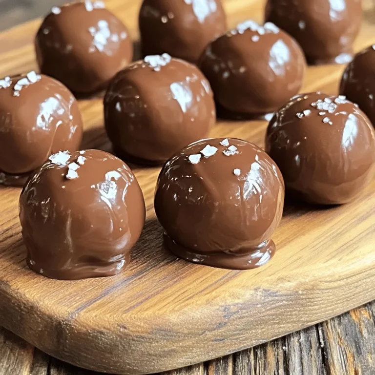 To make delicious Chocolate Peanut Butter Protein Balls, gather these items: - 1 cup rolled oats - 1/2 cup natural peanut butter - 1/4 cup honey or maple syrup - 1/4 cup protein powder (chocolate flavor recommended) - 1/4 cup dark chocolate chips - 1 teaspoon vanilla extract - A pinch of sea salt You can easily swap ingredients if needed. Here are some ideas: - Use almond butter instead of peanut butter for a nut-free option. - Maple syrup can replace honey for a vegan choice. - If you lack protein powder, try using ground nuts or seeds. - Use mini chocolate chips or cacao nibs for a different chocolate touch. Each ingredient brings its own perks: - Rolled oats give fiber, which helps with digestion. - Natural peanut butter offers healthy fats and protein for energy. - Honey or maple syrup adds natural sweetness and quick energy. - Protein powder boosts your protein intake for muscle repair. - Dark chocolate chips provide antioxidants and satisfy sweet cravings. - Vanilla extract enhances flavor and adds a warm note. - Sea salt balances sweetness and boosts taste. These ingredients work together to create a tasty snack that fuels your day! 1. Grab a large mixing bowl. Add the rolled oats, natural peanut butter, honey, and vanilla extract. 2. Use a spatula or spoon to mix these ingredients well. You want a sticky, cohesive mixture. 3. Next, add the protein powder and a pinch of sea salt. Stir until everything blends nicely. 4. Now, fold in the dark chocolate chips. Make sure they spread evenly throughout the mix. 5. With clean hands, shape the mixture into small balls, about 1 inch in size. 6. Place each ball on a baking sheet lined with parchment paper. 7. Pop the baking sheet in the fridge for about 30 minutes. This helps the balls firm up. 8. After they set, enjoy them right away or store them in an airtight container in the fridge. They will stay fresh for up to a week. - Make sure your peanut butter is creamy. This helps the mixture bind better. - If the mix feels too dry, add a bit more honey or peanut butter. - When shaping, wet your hands slightly. This stops the mixture from sticking to your palms. - Keep the balls uniform in size. This helps with even chilling. - Large mixing bowl for combining ingredients. - Spatula or spoon for mixing. - Baking sheet lined with parchment paper for easy cleanup. - Measuring cups for precise ingredient amounts. - Refrigerator for firming up your protein balls. To get the best texture in your protein balls, keep these tips in mind: - Use fresh ingredients: Old oats or nut butter can change the taste and feel. - Right consistency: Your mixture should be wet but not sticky. If it's too dry, add a tiny bit of water or extra honey. If too wet, add a bit more oats or protein powder. - Chill time matters: Refrigerate them for at least 30 minutes. This helps them hold their shape well. Want to kick up the flavor? Here are some fun ideas: - Add spices: A dash of cinnamon or nutmeg gives a warm touch. - Mix in nuts: Chopped almonds or walnuts add a nice crunch. - Try different extracts: Swap vanilla for almond extract for a unique twist. Watch out for these common pitfalls: - Not measuring accurately: Use measuring cups for best results. Too much or too little can change the mix. - Skipping the salt: A pinch of sea salt brightens the flavors. Don’t leave it out! - Overmixing: Mix just until combined. Overmixing can make them tough. By following these tips, you’ll create protein balls that are both tasty and fun to eat! {{image_2}} To make these protein balls vegan, swap honey for maple syrup. Use a vegan protein powder. Natural peanut butter is usually vegan, but check the label. This change keeps the taste rich and satisfying. For gluten-free protein balls, choose certified gluten-free rolled oats. Most peanut butter is gluten-free, but confirm the brand. You can enjoy these snacks without worry. You can easily switch up the flavors! Try adding chopped nuts like almonds or walnuts for extra crunch. Dried fruits like raisins or cranberries can bring a sweet twist. You might also add a scoop of coconut flakes for tropical vibes. Each tweak makes the balls unique and fun! To keep your chocolate peanut butter protein balls fresh, store them in an airtight container. I recommend using a glass or plastic container with a tight lid. This helps prevent moisture from getting in and keeps them tasty. Always place a piece of parchment paper between layers if you stack them. This method avoids sticking and keeps your snacks intact. These protein balls last about one week when stored in the fridge. They taste best when fresh, but they still pack a punch of flavor even after a few days. Always check for any changes in smell or texture before eating. If they look or smell off, it's best to toss them. You can freeze these protein balls for longer storage. Simply place them in a single layer on a baking sheet. Freeze them for about one hour until firm, then transfer them to a freezer bag. Squeeze out the air and seal it well. They can last up to three months in the freezer. When you're ready to eat, just pull a few out and let them thaw in the fridge. Enjoy your quick snack anytime! You can easily change your protein balls. Try adding nuts for crunch. You might add seeds for extra nutrition. Dried fruits like raisins or cranberries work well too. If you want more sweetness, add a bit more honey or maple syrup. For a spicy kick, mix in some cinnamon or nutmeg. You can even swap the chocolate chips for white chocolate or butterscotch. The options are endless! Yes, these protein balls are a healthy snack. They pack a punch of protein from the peanut butter and protein powder. Rolled oats give you fiber and energy. Dark chocolate chips add some antioxidants, which are good for you. Overall, they provide a mix of protein, healthy fats, and carbs. They’re great for a quick snack or after a workout. Absolutely! You can switch peanut butter for almond butter or cashew butter. Each nut butter brings its own flavor. Just keep in mind that the taste will change. Almond butter has a nuttier flavor, while cashew butter is creamier. You can also use sunflower seed butter for a nut-free option. Just make sure to stick to the same amount as the recipe. This post covered all you need to know about making protein balls. We explored key ingredients, substitutions, and their benefits. I shared step-by-step instructions, along with tips for mixing and shaping. We discussed how to achieve the right texture and avoid common mistakes. Different variations, including vegan and gluten-free options, were also shared. Finally, we highlighted best storage practices to keep your protein balls fresh. With these insights, you can make delicious and healthy protein balls at home with ease. Enjoy experimenting and personalizing your snacks!