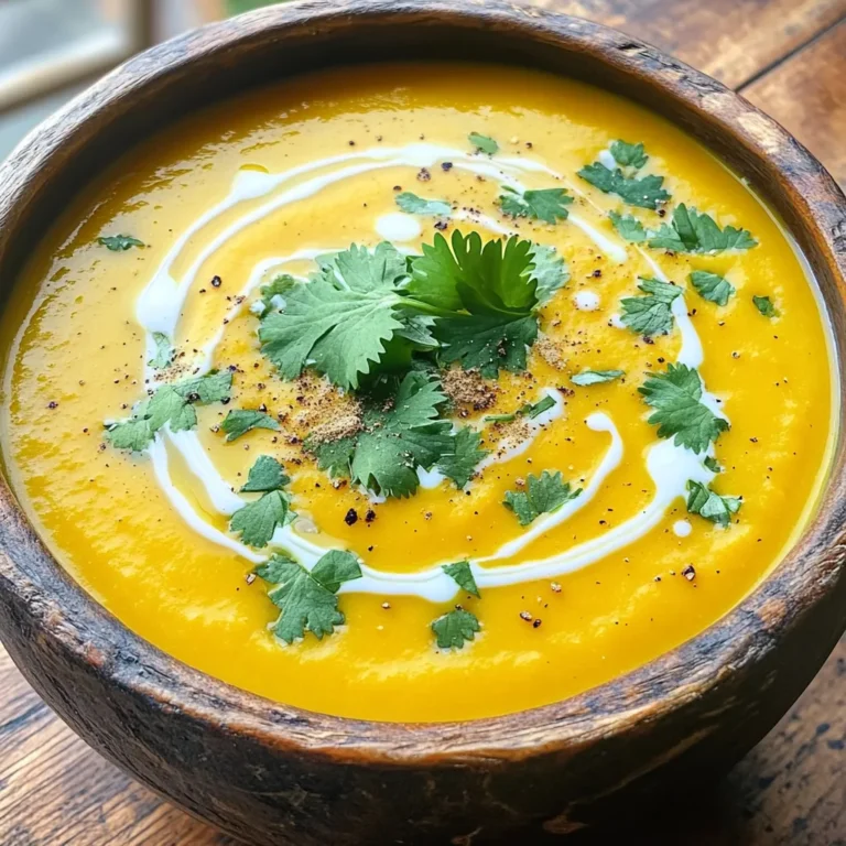 - 2 lbs butternut squash, peeled and cubed - 1 medium onion, chopped - 2 cloves garlic, minced - 1 can (14 oz) coconut milk The star of this soup is the butternut squash. It adds a sweet, nutty flavor. When choosing squash, look for a firm and smooth one. Next, we have the onion and garlic. They form the base of the soup. Sautéing them brings out their natural sweetness. Coconut milk adds creaminess and a hint of tropical flavor. It makes the soup rich and smooth. - 1 teaspoon ground ginger - 1 teaspoon ground cinnamon - 1 teaspoon nutmeg The spices in this soup are key to its warmth. Ground ginger gives a little zing. Cinnamon adds sweetness and depth. Nutmeg rounds out the flavors with its warm, earthy notes. Together, they create a cozy feel that warms you up from the inside. - 3 cups vegetable broth - 2 tablespoons olive oil - Salt and pepper to taste Vegetable broth provides a savory base for our soup. It adds flavor without overpowering the squash. Olive oil is essential for sautéing. It helps the onion and garlic cook just right. Salt and pepper are crucial for balancing the flavors. They bring all the ingredients together, making each spoonful delicious. Start by heating 2 tablespoons of olive oil in a skillet over medium heat. Add 1 chopped onion and cook it until it turns soft and slightly clear. This takes about 5 minutes. Next, add 2 minced garlic cloves and sauté them for 1 more minute. The smell will be amazing! In your slow cooker, add the cubed butternut squash. Pour in the sautéed onion and garlic mixture. Next, add 3 cups of vegetable broth and 14 ounces of coconut milk. Then, mix in 1 teaspoon of ground ginger, 1 teaspoon of ground cinnamon, and 1 teaspoon of nutmeg. Don’t forget to season with salt and pepper to taste. Cover your slow cooker and set it to low for 6 to 8 hours. If you’re short on time, set it to high for 4 to 5 hours. Check the squash for tenderness with a fork. It should be soft and easy to mash. Once the cooking is done, use an immersion blender to blend the soup until it’s creamy and smooth. If you don’t have one, carefully transfer the soup in batches to a regular blender. Make sure to blend well to avoid lumps. Taste the soup before serving. If it needs more flavor, adjust the seasoning. You can add more salt, pepper, or even a pinch of extra spices for a bolder taste. Ladle the creamy soup into bowls. To make it pretty, garnish with fresh cilantro or parsley. Enjoy your warm, tasty bowl of butternut squash soup! Choosing the right butternut squash is key. Look for squash with smooth skin, firm flesh, and no soft spots. A heavy squash usually has more flavor. For cooking times, use low heat for 6-8 hours or high for 4-5 hours. This slow cooking lets flavors blend well. Always check if the squash is tender before blending. To boost flavor, add spices like paprika or cayenne. Fresh herbs like thyme or sage also work well. They add depth to the soup. Using homemade vegetable broth makes a big difference. It adds a rich taste that store-bought broths can lack. Plus, you control the salt! Avoid overcooking the soup. If you let it go too long, the squash may turn mushy. Check it at the lower time limit to keep it perfect. Never skip the blending step. Blending gives the soup its creamy texture. If you skip this, you miss out on the smooth, delightful experience. {{image_2}} To make this soup dairy-free, just swap coconut milk for almond or cashew milk. These options add creaminess without dairy. You could also try oat milk for a different taste. Adding protein boosts the soup’s nutrition. Chickpeas or lentils work great here. Just toss them in the slow cooker with the other ingredients. They will cook nicely and add a hearty touch. You don’t have to stick to butternut squash. Other squashes like acorn or pumpkin can add unique flavors. Each type gives a different taste, so feel free to experiment. Roasting vegetables like carrots or sweet potatoes brings out their sweetness. You can add them to the slow cooker for a deeper flavor. This change will make your soup even more delicious. This creamy soup pairs perfectly with crusty bread. A nice slice can soak up the rich flavors. You can also serve it with a fresh side salad. A simple mix of greens with a light vinaigrette will balance the soup's richness. These sides will make for a comforting meal any time of the year. How long does the soup last in the fridge? This creamy butternut squash soup lasts about 3 to 5 days in the fridge. To keep it fresh, store it in airtight containers. Glass jars or plastic containers work well for this. What are the best practices for freezing soup? For freezing, let the soup cool first. Use freezer-safe containers or resealable bags. Leave some space in the container for expansion. This helps avoid spills. How do you thaw and reheat frozen soup? To thaw, place the soup in the fridge overnight. You can also use the microwave for quick thawing. Reheat slowly on the stove over low heat. What are the best methods for reheating? The best way to reheat is on the stove. Heat gently over medium-low heat, stirring often. You can also use the microwave for a quick option. How do you maintain the soup’s texture and flavor? Stir in a little water or broth if the soup is too thick. This keeps it creamy and flavorful. Always taste before serving to adjust the seasoning if needed. To make this soup in a regular pot, start by sautéing your onion and garlic in olive oil over medium heat. Then, add your cubed butternut squash, vegetable broth, and coconut milk. Bring the soup to a boil, then lower the heat. Let it simmer for about 30-40 minutes until the squash is soft. Blend the soup as noted in the slow cooker steps. This method will take less time but still deliver a creamy soup. Yes, you can use frozen butternut squash. Just add it directly to the pot with your other ingredients. You might need to increase the cooking time by about 10-15 minutes. Frozen squash is often pre-cooked, so it will blend well and still give you that smooth texture. If you need a substitute for coconut milk, you can use almond milk or cashew cream. Both options will add creaminess without the coconut flavor. For a richer taste, you might want to use heavy cream or half-and-half if dairy is okay for you. Yes, this soup is gluten-free. All the ingredients listed, including vegetable broth, are safe for a gluten-free diet. Always check labels to be sure, especially for pre-made broth. To add some heat, consider including a pinch of cayenne pepper or red pepper flakes. You can also mix in some diced jalapeños. Start with a small amount, taste, and adjust to your heat preference. Spice can enhance the flavors and add warmth to your creamy soup. This blog post guides you through making a delicious butternut squash soup. We covered the key ingredients, like butternut squash, coconut milk, and bold spices. I shared step-by-step instructions, tips for perfecting your soup, and various ways to customize it. Remember, the right cooking method and the blending step matter most. With these insights, you're ready to create a warming dish. Enjoy sharing it with friends or savoring it yourself. Happy cooking!