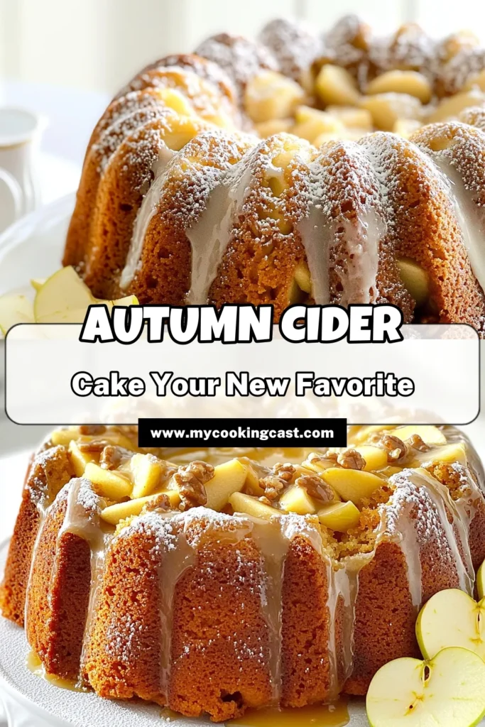 Indulge in the comforting flavors of autumn with this delightful Autumn Bliss Apple Cider Pound Cake! Perfect for cozy gatherings, this cake combines the rich taste of apple cider with warm spices and tender apples. Follow our simple recipe and enjoy a slice topped with powdered sugar or a drizzle of glaze. Click through for the full recipe and bring the essence of fall to your kitchen! #AppleCiderCake #FallBaking #AutumnRecipes #BakingJoy
