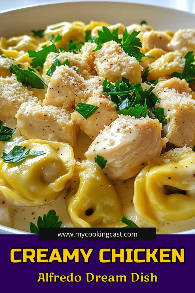 Indulge in the creamy goodness of this Chicken Alfredo Tortellini recipe! Perfect for a comforting weeknight dinner, this dish combines tender chicken, rich cream, and cheesy tortellini in just 25 minutes. With easy steps and ingredients, it’s a family favorite that’s sure to impress. Ready to elevate your cooking? Click through to explore this delicious recipe and make mealtime magical! #ChickenAlfredo #TortelliniRecipes #EasyDinner #PastaLovers