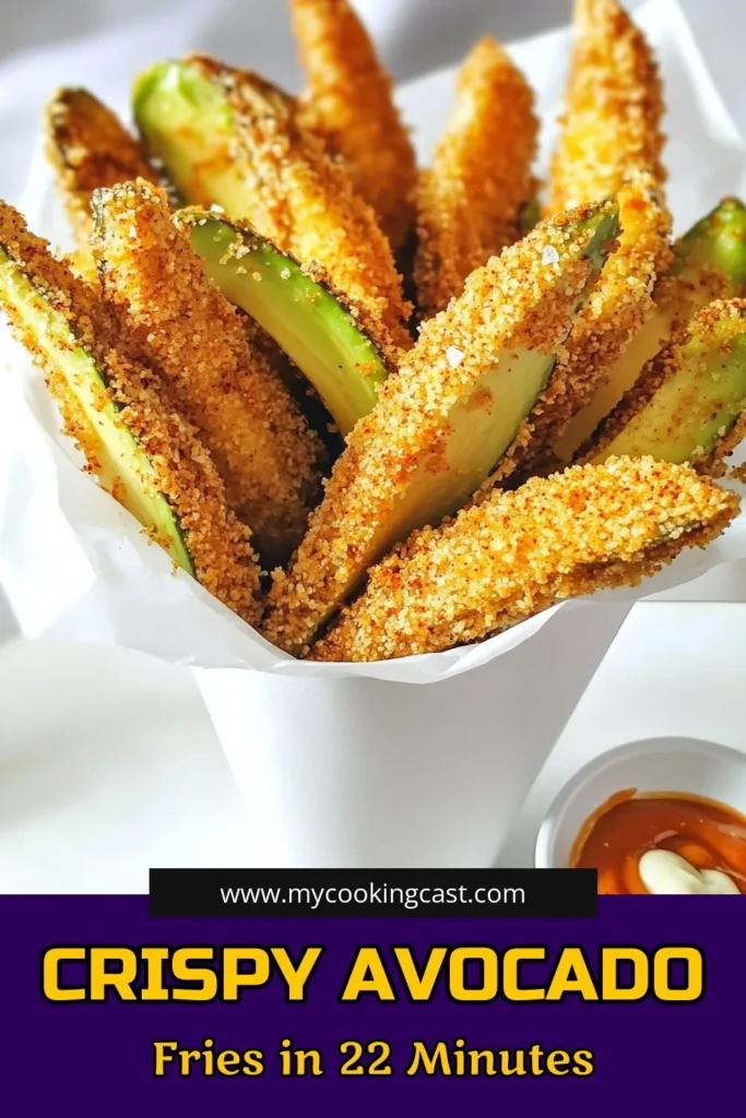 Enjoy a crunchy snack with these Crispy Air Fryer Avocado Fries! Perfectly coated and air-fried to golden perfection, these fries are easy to make and delicious for any occasion. Follow our simple recipe to whip up this tasty treat in just 22 minutes. Serve them with your favorite dipping sauce for an extra zing! Click through for the full recipe and elevate your snacking game! #AvocadoFries #AirFryerRecipes #HealthySnacks #RecipeIdeas