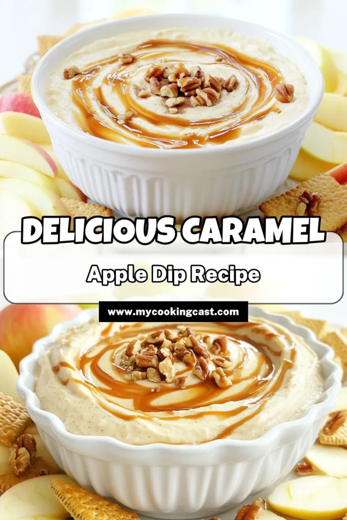 Indulge in the ultimate treat with this Caramel Apple Cheesecake Dip! Perfect for parties or cozy nights in, this creamy dip combines cream cheese, apple pie filling, and caramel for a delightful twist. Ready in just 15 minutes, it pairs perfectly with sliced apples and graham crackers. Don't miss out on creating this tasty dip that will impress everyone. Click through for the full recipe! #CaramelAppleDip #DessertDip #EasyRecipes #FallTreats