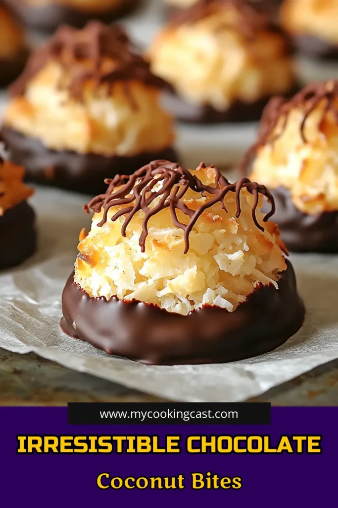 Indulge in these delightful Chocolate Dipped Coconut Macaroons that are easy to make and utterly irresistible! With just a few simple ingredients like shredded coconut and chocolate, you can create a sweet treat perfect for any occasion. Follow our simple step-by-step instructions to achieve the perfect chewy and chocolatey goodness. Click through to explore the full recipe and enjoy this tasty adventure! #ChocolateMacaroons #CoconutTreats #BakingRecipes #DessertIdeas