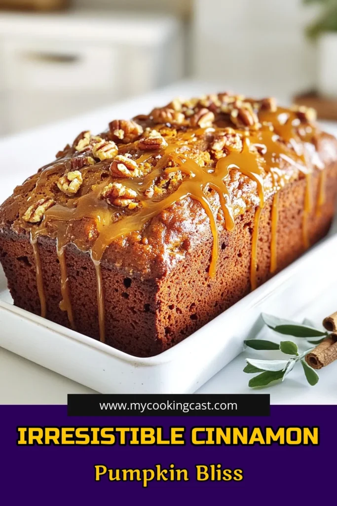 Indulge in the deliciousness of Cinnamon Pumpkin Bread with Caramel! This sweet and spicy treat combines flavors of pumpkin, cinnamon, and rich caramel, making it perfect for fall. With simple ingredients and easy steps, you can bake a loaf that’s sure to impress. Ready to try this mouthwatering recipe? Click through to discover how to make this delightful bread today! #PumpkinBread #FallBaking #CinnamonLovers #BakingRecipes