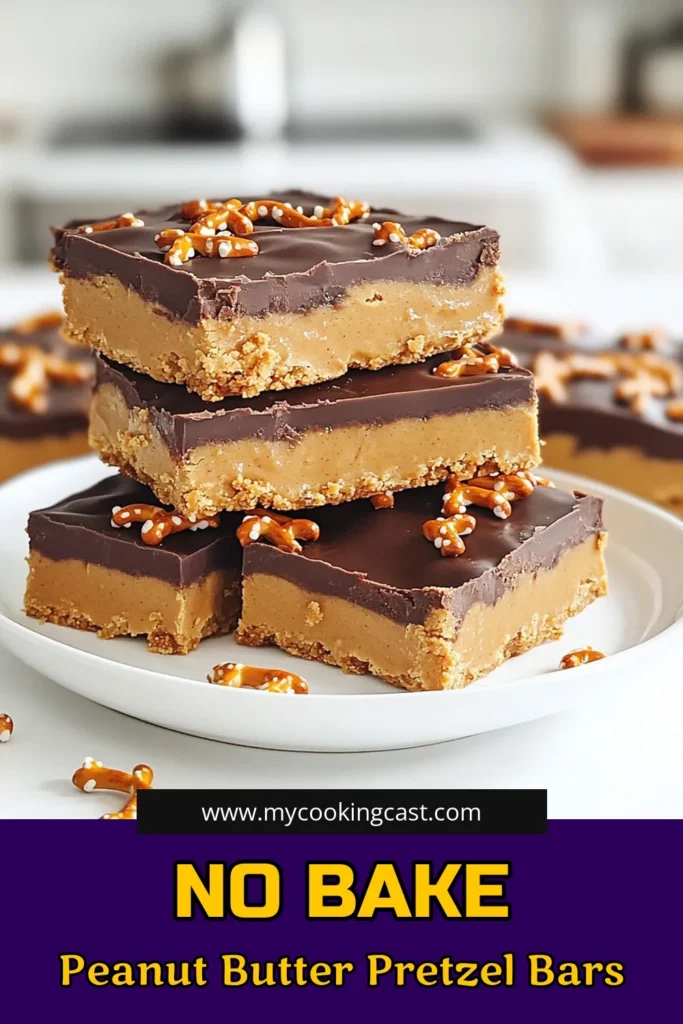 Indulge in the deliciousness of Crunchy Peanut Butter Pretzel Bars with this easy recipe! Made with crushed pretzels, creamy peanut butter, and a chocolate drizzle, these bars are the perfect sweet and salty treat. In just over two hours, you can whip up a batch to satisfy your cravings. Click through to discover how to make these delightful snacks and impress your friends and family! #PeanutButter #SnackRecipes #DessertIdeas #HomemadeTreats