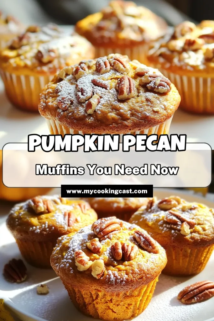 Indulge in the flavors of fall with these Pumpkin Pecan Muffins! Perfect for breakfast or a delightful snack, these muffins are made with wholesome ingredients like pumpkin puree and crunchy pecans. They’re easy to whip up and great for sharing or enjoying on your own. Ready to bake a delicious batch? Click through for the full recipe and tips to make these treats shine! #PumpkinPecanMuffins #BakingRecipes #FallTreats #DeliciousSnacks