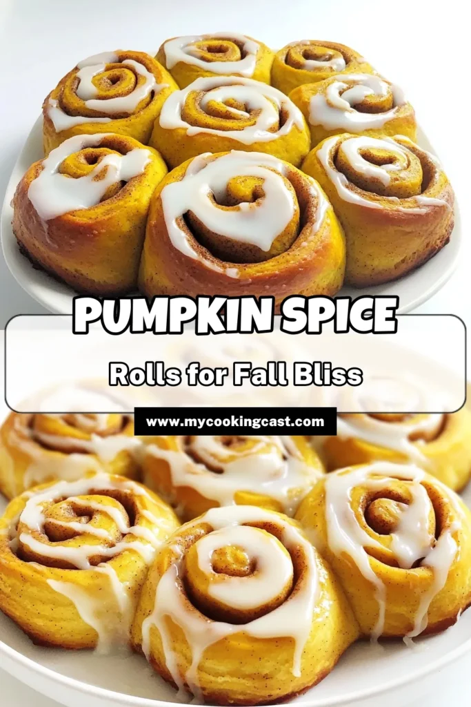 Indulge in the ultimate fall treat with these delicious Pumpkin Spice Cinnamon Rolls! Made with warm spices and creamy pumpkin puree, these rolls are soft, fluffy, and perfect for any gathering. Plus, finish them off with a smooth icing for that extra touch of sweetness. Ready to impress your friends and family? Click through for the full recipe and enjoy the cozy flavors of autumn! #PumpkinSpice #CinnamonRolls #FallRecipes #BakingJoy