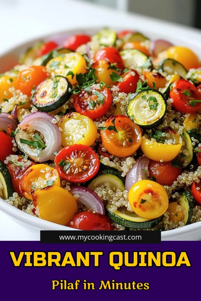 Bring vibrant flavors to your table with this Rainbow Roasted Vegetable Quinoa Pilaf! This colorful dish is packed with nutritious veggies and fluffy quinoa, making it perfect for a healthy meal or side. Easy to prepare and full of wholesome goodness, it's a meal you won't want to miss. Click to explore the full recipe and brighten your dinner plate tonight! #HealthyRecipes #QuinoaPilaf #RoastedVegetables #FoodieFavorites