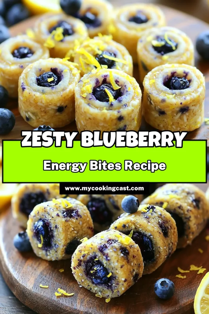 Fuel your day with these delicious Blueberry Lemon Energy Bites! Packed with wholesome ingredients like oats, almond butter, and dried blueberries, these no-bake snacks are perfect for a quick boost of energy. In just 40 minutes, you can whip up a batch and enjoy them throughout the week. Don’t miss out on this tasty recipe—click through to discover how to make them! #EnergyBites #HealthySnacks #BlueberryRecipes #NoBakeSnacks