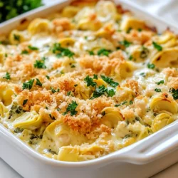 To make Spinach Artichoke Chicken Casserole, you will need the following ingredients: - 2 cups cooked chicken, shredded - 1 can (14 oz) artichoke hearts, drained and chopped - 2 cups fresh spinach, chopped - 1 cup cream cheese, softened - 1 cup sour cream or Greek yogurt - 1 cup shredded mozzarella cheese - 1/2 cup grated Parmesan cheese - 1 teaspoon garlic powder - 1 teaspoon onion powder - Salt and pepper to taste - 1/2 teaspoon red pepper flakes (optional, for a kick) - 1 cup breadcrumbs (for topping) - 2 tablespoons olive oil Using fresh ingredients makes a big difference in taste and texture. Fresh spinach adds a bright color and flavor. Fresh artichokes can bring a unique depth, too. Cream cheese and sour cream should be smooth and creamy. They help bind the dish together. Fresh ingredients also boost nutrition. They keep the casserole light and enjoyable. When you use fresh items, your dish shines with flavor. You can swap some ingredients if needed. For the chicken, use rotisserie or leftover turkey. If you want a lighter option, replace sour cream with Greek yogurt. You can also use ricotta cheese for a different texture. For those who prefer no meat, skip the chicken entirely. Add more veggies, like mushrooms or bell peppers, instead. Lastly, if you don’t have breadcrumbs, crushed crackers work well for a crunchy topping. {{ingredient_image_1}} Start by preheating your oven to 350°F (175°C). This step helps the casserole cook evenly. A hot oven ensures a golden-brown top. In a large bowl, mix 2 cups of shredded chicken, 1 can of chopped artichoke hearts, and 2 cups of chopped spinach. Make sure the spinach is fresh for the best taste. You want everything well combined. This mix is the heart of your casserole. In a separate bowl, blend 1 cup of softened cream cheese, 1 cup of sour cream or Greek yogurt, and 1 cup of shredded mozzarella. Add 1/2 cup of grated Parmesan cheese, 1 teaspoon of garlic powder, and 1 teaspoon of onion powder. Don’t forget salt, pepper, and optional red pepper flakes for heat. Mix until smooth. This creamy blend will give your casserole a rich flavor. Carefully fold the cheese mixture into the chicken and vegetable mix. Make sure every piece gets coated. Then, transfer everything into a greased 9x13 inch casserole dish. This size helps the casserole cook evenly and makes serving easy. Sprinkle 1 cup of breadcrumbs mixed with 2 tablespoons of olive oil over the top. This adds a nice crunch. Bake in your preheated oven for 30-35 minutes. Look for a golden brown top and bubbling edges. This means your casserole is ready. Let it cool for a few minutes before serving. Enjoy your tasty comfort dish! To get the best texture in your casserole, start with cooked chicken. Shredding it keeps the meat tender. Next, choose fresh spinach. It adds a bright taste and a nice crunch. When mixing the cheeses, ensure they blend well. This makes the filling creamy and smooth. Use breadcrumbs mixed with olive oil on top. This gives a crispy finish. Bake until the top turns golden brown. This step creates a great contrast with the soft filling. One common mistake is overcooking the casserole. Keep an eye on the time. When the top is golden, it’s done. Another mistake is not seasoning enough. Taste your mixture before baking. Adjust salt, pepper, and spices to your liking. Do not skip the breadcrumbs. They add crunch that balances the creamy filling. To boost flavors, try adding herbs like thyme or basil. They pair well with spinach and artichokes. If you like a bit of heat, add more red pepper flakes. You can also mix in sun-dried tomatoes for a tangy kick. For a richer taste, use aged Parmesan cheese. Experiment with different cheeses, too. Goat cheese or cheddar can change the flavor profile in a fun way. Each small change makes the dish more exciting! Pro Tips Use Rotisserie Chicken: For a quicker option, use store-bought rotisserie chicken. It saves time and adds a delicious flavor. Experiment with Cheeses: Try adding different types of cheese such as cheddar or gouda for a unique twist on flavor. Make it Ahead: Prepare the casserole a day in advance and refrigerate it. Just pop it in the oven when you're ready to bake. Customize Your Greens: Feel free to add other vegetables like kale or broccoli to boost the nutritional value of the dish. {{image_2}} If you want a vegetarian dish, you can easily make this casserole meat-free. Simply skip the chicken. Use the same amount of artichoke hearts and spinach. Add more cream cheese and yogurt to keep it creamy. This dish becomes rich and satisfying without the chicken. You can also add mushrooms or bell peppers for extra flavor. Want to pack in more veggies? Try adding some diced zucchini or yellow squash. You can also toss in some chopped bell peppers or carrots. These will add color and nutrition to your casserole. Just remember to chop them small to cook evenly. Mix them with the chicken and artichokes for a tasty twist. If you need to change the protein, several options work well. You can use cooked quinoa or lentils for a plant-based choice. They add protein and fiber to your meal. For a heartier option, shredded turkey or even tofu works great. Just make sure you season well to keep the flavors bold. After enjoying your Spinach Artichoke Chicken Casserole, store any leftovers in an airtight container. Let the dish cool to room temperature first. This helps keep the flavors fresh. You can keep it in the fridge for up to three days. If you want to store it longer, consider freezing. When you are ready to enjoy leftovers, preheat your oven to 350°F (175°C). Place the casserole in an oven-safe dish. Cover it with foil to keep it moist. Heat for about 20-25 minutes or until hot. You can also microwave individual portions for faster reheating. Just make sure to cover them to prevent drying out. To freeze your casserole, first cool it completely. Then, pack it in a freezer-safe container. You can also wrap it tightly with plastic wrap. It will stay good for up to three months in the freezer. When you are ready to eat, thaw it in the fridge overnight. Then, reheat as mentioned above. This way, you can enjoy your tasty comfort dish any time! Yes, you can use frozen spinach. Just make sure you thaw and drain it well. Frozen spinach has a similar taste and works great in this dish. It saves time and adds nutrition. The casserole is done when it is hot throughout and the top is golden brown. You can check the center with a knife or fork. If it feels hot and the cheese is bubbly, it’s ready to serve. Absolutely! You can prepare the casserole a day before. Just follow all the steps and cover it well. Store it in the fridge. When you're ready, bake it as directed. You may need to add a few extra minutes to the cooking time. This article covered everything you need for a great Spinach Artichoke Chicken Casserole. We explored the key ingredients, including their freshness and possible swaps. I provided step-by-step cooking instructions and tips to perfect the texture. Remember, you can customize this dish for different tastes and dietary needs. Proper storage and reheating will keep your leftovers tasty. Now, it’s your turn to create this delicious meal and impress those around you. Enjoy experimenting with flavors and making the dish your own!