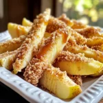 To make your Air Fryer Cinnamon Apple Fries, you need fresh, simple ingredients. Here’s what you will need: - 3 medium apples (Granny Smith or Honeycrisp) - 1 cup all-purpose flour - 2 tablespoons granulated sugar - 1 teaspoon cinnamon - 1/2 teaspoon nutmeg - 1/2 teaspoon salt - 1 cup milk (or plant-based milk) - 1 cup panko breadcrumbs - Cooking spray or olive oil spray - Optional: caramel sauce for drizzling Using good apples is key. Granny Smith gives a tart kick, while Honeycrisp adds sweetness. The panko breadcrumbs help achieve that crunchy layer. You can use regular milk or plant-based milk based on your diet. The spices—cinnamon and nutmeg—bring warmth and flavor to the fries. If you like a sweet touch, drizzle some caramel sauce on top. This will take your dessert to the next level! Start by preheating your air fryer to 350°F (175°C). This step is key to getting crispy apple fries. A hot air fryer helps cook the fries evenly. In a mixing bowl, combine: - 1 cup all-purpose flour - 2 tablespoons granulated sugar - 1 teaspoon cinnamon - 1/2 teaspoon nutmeg - 1/2 teaspoon salt Mix these ingredients well. This will create a sweet and warm coating for your apple fries. Take your apple wedges and dip each one into 1 cup of milk. Make sure they get fully coated. Next, dredge the wedges in your flour mixture. Ensure each wedge is covered completely. After that, dip the wedges in 1 cup of panko breadcrumbs. This adds crunch. Make sure they are evenly coated. Lightly spray the coated apple fries with cooking spray or olive oil spray. This step helps achieve a golden brown color. Place the apple fries in a single layer in the air fryer basket. Avoid overcrowding for the best results. Air fry the apple fries for 10-12 minutes. Flip them halfway through the cooking time. They should turn golden brown and crispy when done. Once cooked, remove the apple fries from the air fryer. Let them cool for a few minutes. You can drizzle caramel sauce over them for added sweetness. Enjoy your Air Fryer Cinnamon Apple Fries as a snack or dessert! To make great apple fries, choose the right apples. I love using Granny Smith or Honeycrisp apples. These types have a nice balance of sweet and tart flavors. They also hold their shape well when cooked. You want apples that are firm and fresh. Avoid soft apples; they won't fry well. The secret to crispiness is in the coating. First, dip the apple wedges in milk. This helps the dry coating stick. Then, dredge them in the flour mixture and panko breadcrumbs. Panko gives a light, crunchy texture. Lightly spray the fries with cooking spray before air frying. This helps them turn golden brown and crispy. If you want a dairy-free option, use plant-based milk. Almond milk, oat milk, or soy milk work great. They all help the coating stick well. Just make sure to pick an unsweetened variety. This keeps the flavor balanced and tasty. You can add fun toppings to your apple fries. Drizzling caramel sauce makes them extra sweet. You can also try chocolate sauce or a sprinkle of powdered sugar. For a twist, add chopped nuts for crunch. Each topping gives a new flavor to enjoy! {{image_2}} You can change the flavor with other spices. Try adding ginger or allspice for a warm kick. Cardamom can also give a nice twist. Mix and match spices to find your favorite blend. This keeps the recipe fresh and exciting. For a healthier option, swap all-purpose flour for oat flour. Oat flour is rich in fiber. It adds a nutty taste that pairs well with apples. You still get a crispy texture when you air fry them. This simple change makes the dish more nutritious. While caramel sauce is tasty, other toppings work too. Try drizzling chocolate sauce or honey. Whipped cream can add sweetness and creaminess. You can also sprinkle chopped nuts for crunch. These options let you customize your apple fries for any occasion. To store your apple fries, let them cool completely. Place them in an airtight container. You can keep them in the fridge for up to three days. If you want to enjoy them later, put them in a single layer. This helps prevent them from getting soggy. To reheat, preheat your air fryer to 350°F. Place the apple fries in the air fryer basket. Heat them for about 5 minutes. This way, they regain their crispy texture. You can also use a microwave, but the fries may become soft. To freeze, lay the apple fries on a baking sheet. Make sure they are not touching each other. Freeze them for about an hour until solid. Then transfer them to a freezer bag. They can last up to three months in the freezer. When you're ready to eat, cook them directly from frozen in the air fryer. Adjust the cooking time to about 15 minutes for a perfect crispy finish. Yes, you can use different apples. Granny Smith and Honeycrisp work best. Other types can work too, but taste may change. Sweet apples give a nice balance to the cinnamon. The apple fries stay fresh for about three days. Store them in an airtight container. They may lose some crispiness over time. Yes, you can make it gluten-free. Just swap the all-purpose flour with gluten-free flour. Make sure to use gluten-free panko breadcrumbs too. You can serve these fries with caramel sauce for dipping. They pair well with vanilla ice cream too. Try adding whipped cream for a fun twist. Yes, you can use a conventional oven. Preheat it to 400°F. Bake the apple fries for about 15-20 minutes. Keep an eye on them to ensure they don’t burn. In this post, we explored making Air Fryer Cinnamon Apple Fries. We covered the key ingredients, like apples and spices, and provided step-by-step instructions for perfecting your dish. We also shared tips for achieving crispiness and storage advice for leftovers. Try these recipes and enjoy a tasty treat. Get creative with toppings and variations. Making this dish can be fun and rewarding. You can impress friends and family with these simple, delicious apple fries.