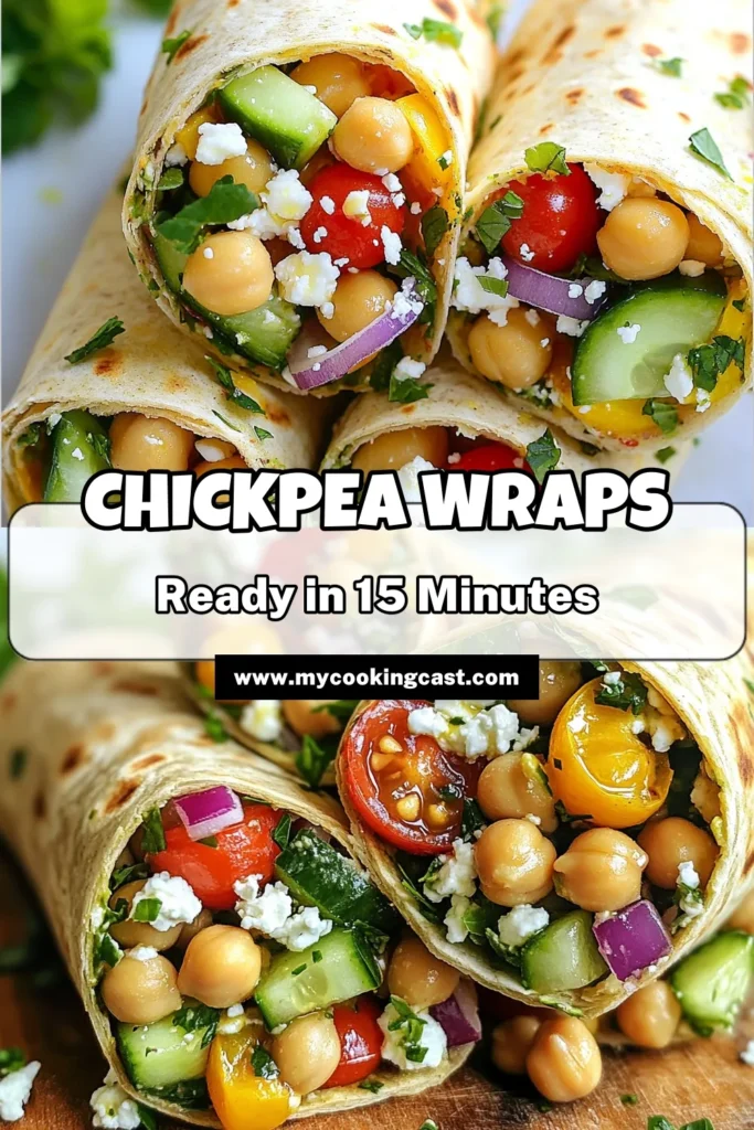 Discover the ultimate Mediterranean salad wraps with this chickpea salad recipe that’s perfect for any meal! Packed with delicious ingredients like cherry tomatoes, red onion, and Kalamata olives, these healthy wrap ideas are a must-try for vegan Mediterranean recipes. Enjoy them in whole wheat wraps for a nutritious, satisfying bite. Ready to elevate your lunch game? Save this recipe now! #ChickpeaSalad #HealthyWraps #VeganRecipes #MediterraneanKitchen