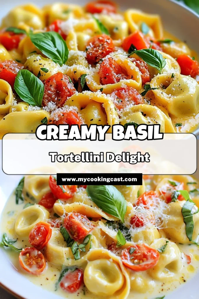 Discover the delightful flavors of creamy tomato basil tortellini in this easy tortellini dinner recipe! This Italian tortellini dish combines cheese tortellini with a rich, creamy tomato sauce made fresh with basil. Perfect for a weeknight meal, you can whip it up in just 30 minutes. Try this creamy pasta with basil for a comforting dinner that the whole family will love! Save now for a delicious meal idea! #Tortellini #PastaRecipe #ItalianFood #DinnerIdeas