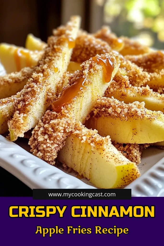 Indulge in a delicious twist on a classic snack with these Air Fryer Cinnamon Apple Fries! Made with fresh apples and a perfect blend of spices, these crispy bites are easy to prepare and are sure to satisfy your sweet cravings. Drizzle with caramel for an extra touch! Click through for the full recipe and get ready to impress your family and friends! #AirFryerRecipes #AppleFries #HealthySnacks #CinnamonDelight