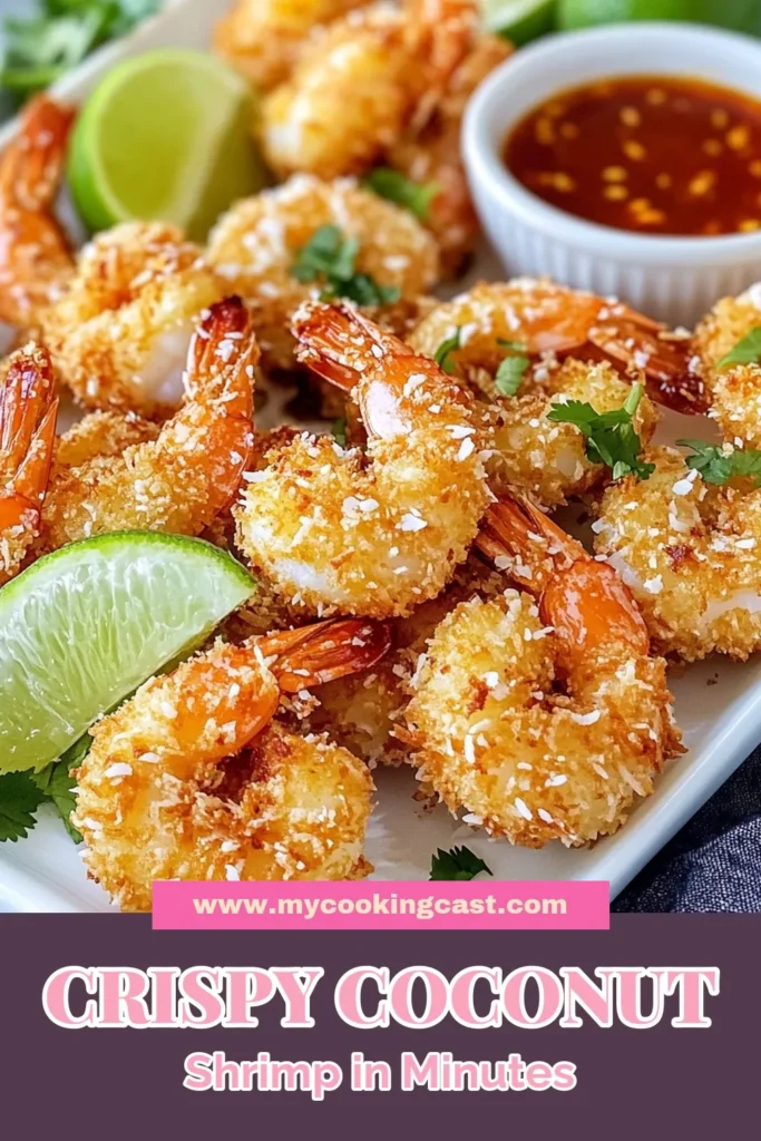 Discover the ultimate air fryer shrimp recipe with our Crispy Coconut Shrimp! This easy coconut shrimp dish features succulent shrimp coated in a delightful mix of panko and shredded coconut, making it a healthy shrimp appetizer perfect for any occasion. With just a few simple steps, you’ll have golden, crunchy shrimp ready to impress. Save and try this delicious recipe now! #CrispyCoconutShrimp #AirFryerShrimp #HealthyAppetizer #EasyShrimpRecipe