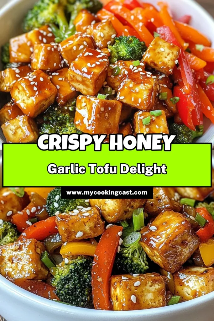 Discover the deliciousness of Honey Garlic Tofu with this easy Vegetarian Stir Fry Recipe. This Crispy Tofu Stir Fry is packed with vibrant vegetables and a sweet-savory sauce that’s sure to please everyone. Perfect for a quick weeknight meal, it's a healthy option among easy tofu recipes. Save and try this Honey Garlic Tofu Stir Fry for a delightful, nutritious dinner! #VegetarianRecipe #TofuStirFry #HealthyEating #CrispyTofu