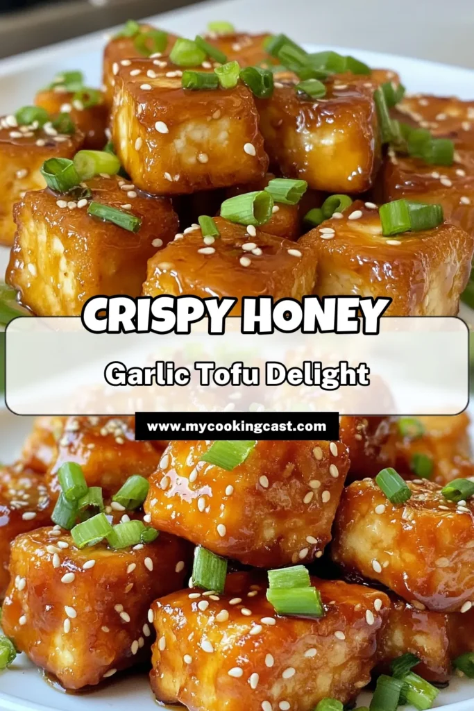 Indulge in the deliciousness of crispy honey garlic tofu, a must-try in vegan tofu recipes! This easy tofu dish is coated in a flavorful honey garlic sauce that is sure to impress. Perfect for gluten-free tofu recipes, this dish is crispy on the outside and tender on the inside. Ideal for weeknight dinners, try this recipe today and taste the magic! Save and share for later! #CrispyHoneyGarlicTofu #VeganTofuRecipes #EasyTofuDishes #GlutenFreeTofuRecipes