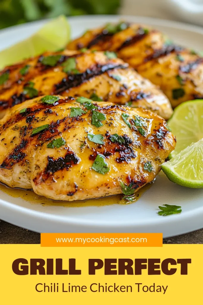 Discover this delicious Chili Lime Grilled Chicken recipe that's perfect for your summer barbecue! This easy grilled chicken marinade combines fresh lime juice and spices for a flavorful twist on healthy grilled chicken. Enjoy tender, juicy cilantro lime chicken that's sure to impress your guests. Perfect for meal prep or family dinners, give this lime juice chicken recipe a try and elevate your grilling game. Save it now! #ChiliLimeChicken #GrilledChicken #HealthyRecipes #ChickenMarinade