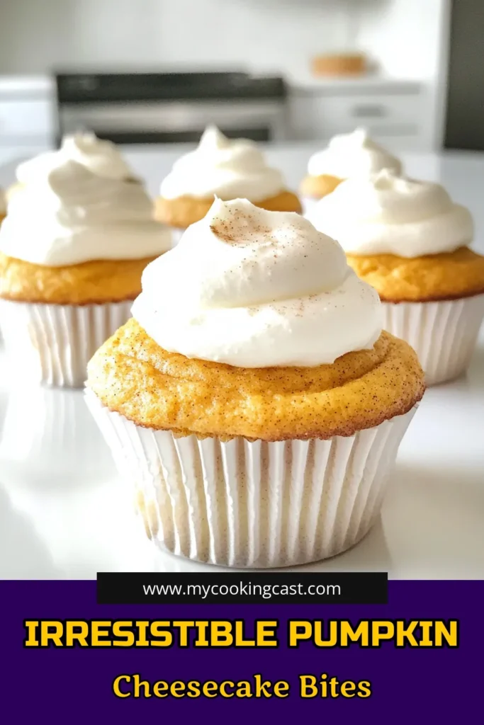Indulge in the flavors of fall with these delicious Pumpkin Cheesecake Cupcakes! Perfectly spiced and topped with optional whipped cream, these treats are a must-try for any festive gathering. With easy-to-follow steps, you'll learn how to create these delightful cupcakes that combine the richness of cheesecake with the warmth of pumpkin spice. Don't miss out—click through for the full recipe and start baking today! #PumpkinCupcakes #FallBaking #DessertRecipes #PumpkinSpice
