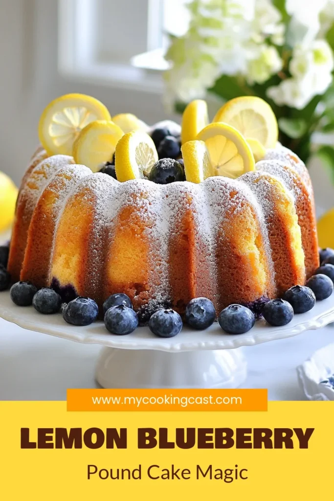 Indulge in this delightful Lemon Blueberry Pound Cake that's perfect for any occasion! This moist lemon cake, bursting with juicy blueberries, is not only a treat for the senses but also an easy-to-follow blueberry cake recipe. Bake a stunning Bundt cake with blueberries that everyone will love. Try this lemon cake with buttermilk for extra richness and flavor. Save the recipe now and impress your guests! #LemonBlueberryPoundCake #BlueberryCakeRecipe #BundtCakeWithBlueberries #MoistLemonCake