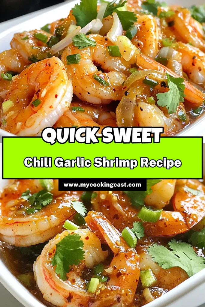 Looking for a flavorful dish? Try this Sweet Chili Garlic Shrimp that's perfect for quick dinner ideas! With an easy shrimp marinade made from sweet chili sauce, garlic, and lime, this recipe combines simplicity and deliciousness. Ideal for Asian-inspired shrimp dishes, it's ready in just 40 minutes! Don't miss out—save this recipe for effortless weeknight meals! #SweetChiliGarlicShrimp #EasyShrimpRecipes #QuickDinnerIdeas #AsianInspiredDishes