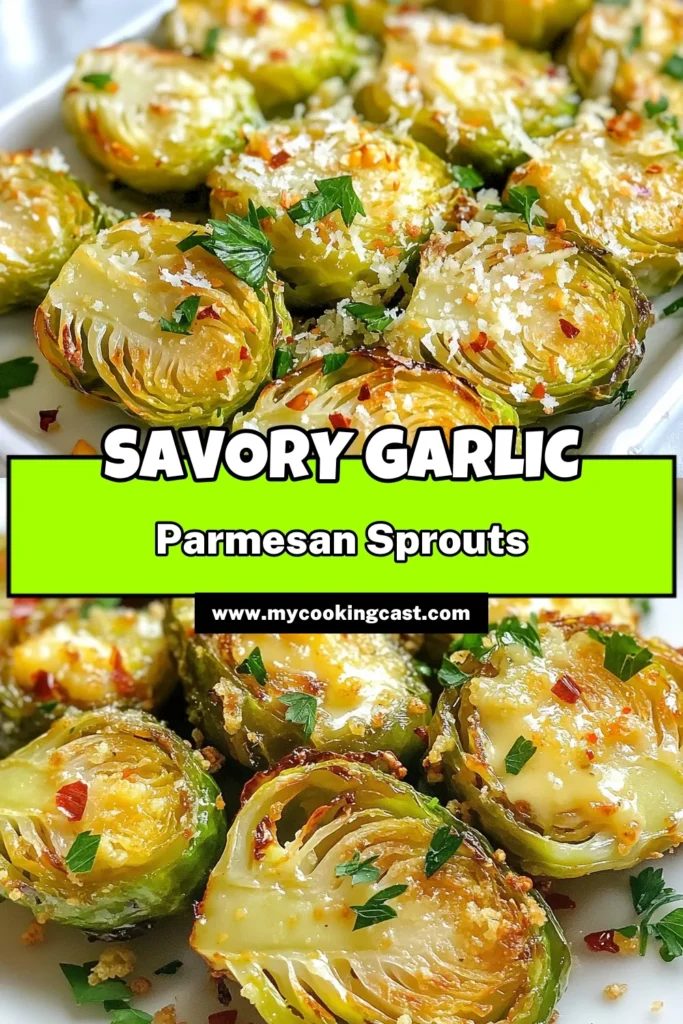 Discover the ultimate Garlic Parmesan Brussels Sprouts recipe that’s perfect for any meal! This easy Brussels sprouts side dish combines roasted Brussels sprouts with savory garlic and creamy Parmesan, creating the perfect vegetarian Brussels sprouts recipe. Healthy Brussels sprouts with garlic never tasted this good! Ready to impress your guests? Save this recipe for your next gathering and enjoy delicious flavor in every bite! #BrusselsSprouts #VegetarianRecipes #HealthyEating #SideDishIdeas